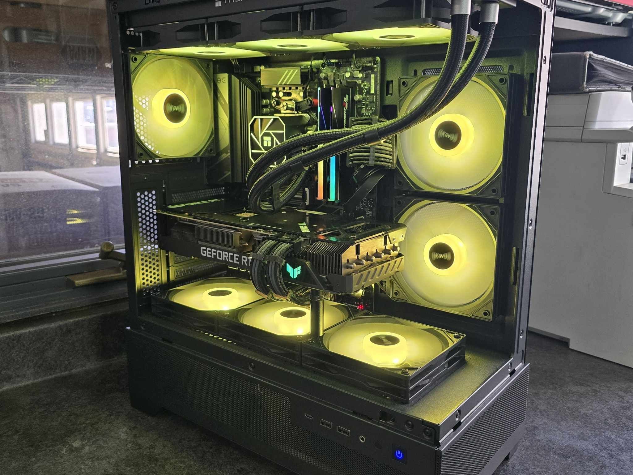 🟡⚫1440P CUSTOM PC | ASUS TUF RTX 3080 | RYZEN 5 7600X | OKINOS AQUA 7 CASE⚫🟡