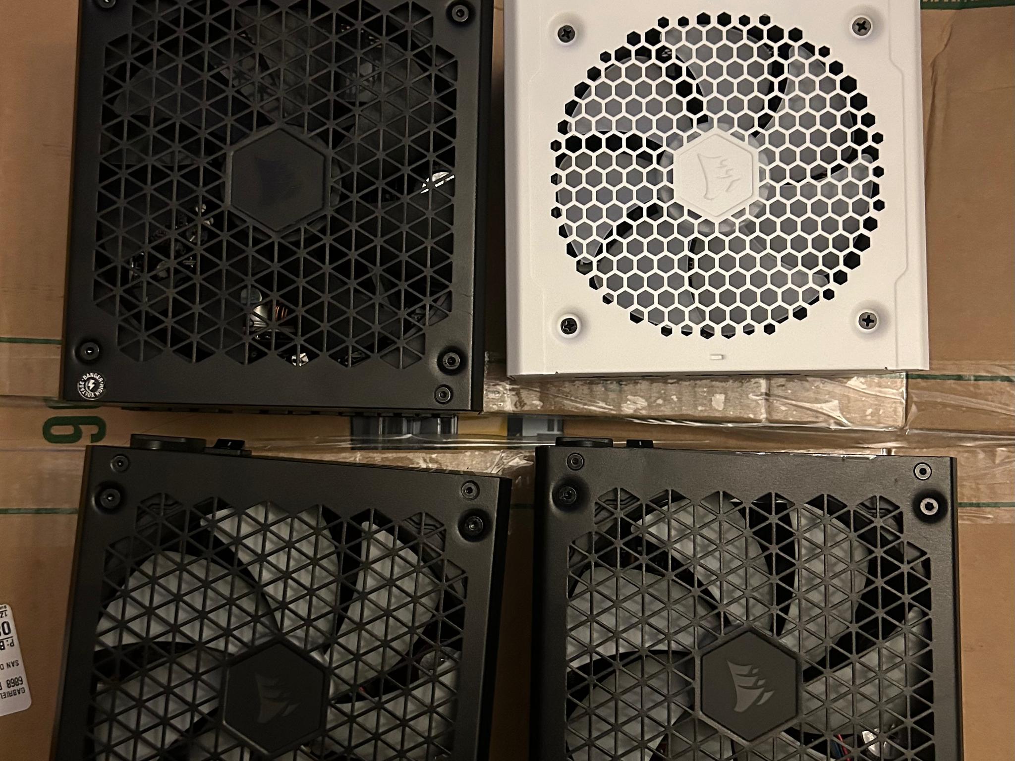 (4) Corsair Power Supplies | (2) RM850X, (1) RM750, (1) CX750F RGB