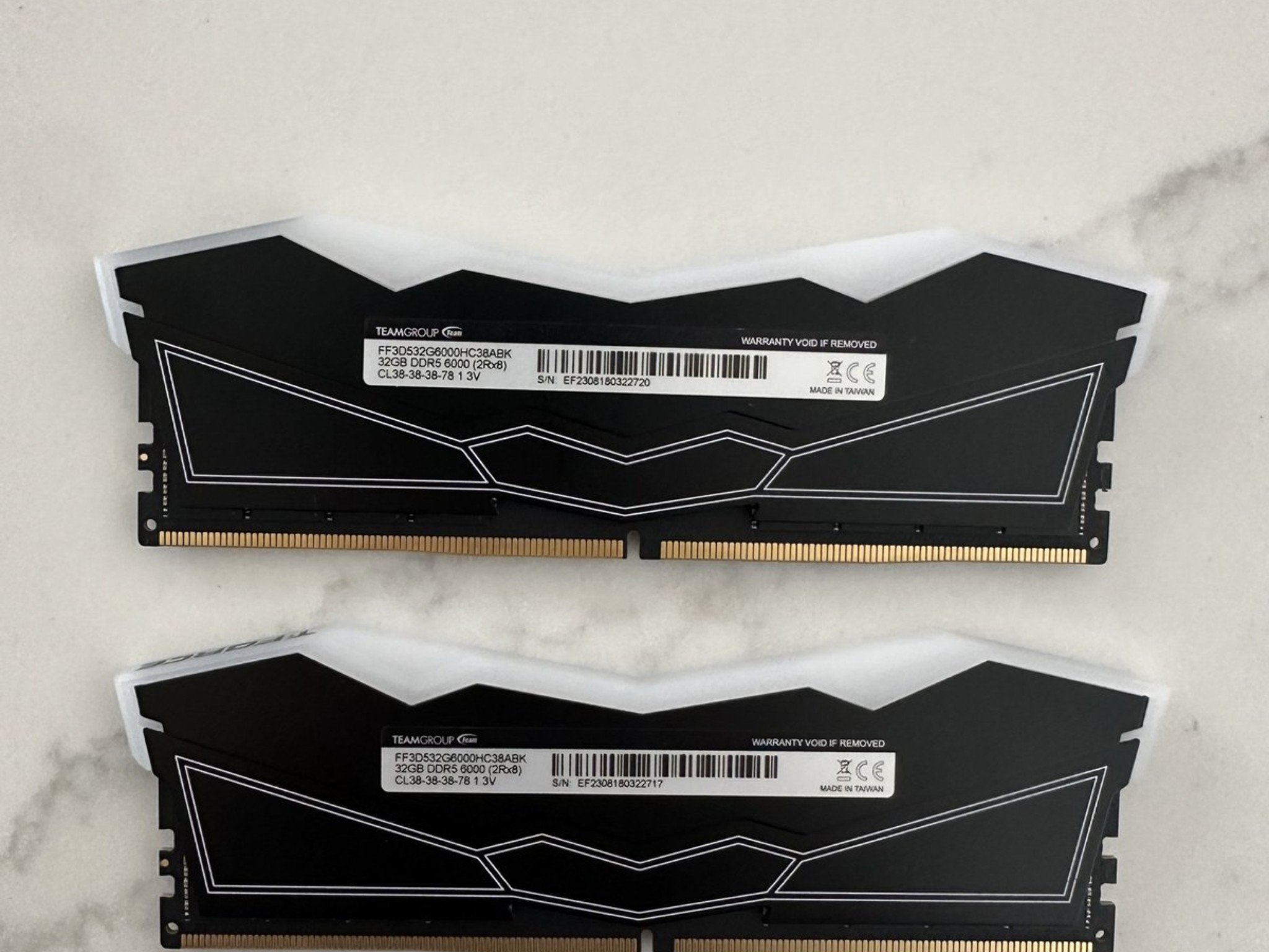 TEAMGROUP T-Force Delta RGB 64GB (2x32GB) DDR5-6000 CL38 Black RAM FF3D532G6000HC38ABK
