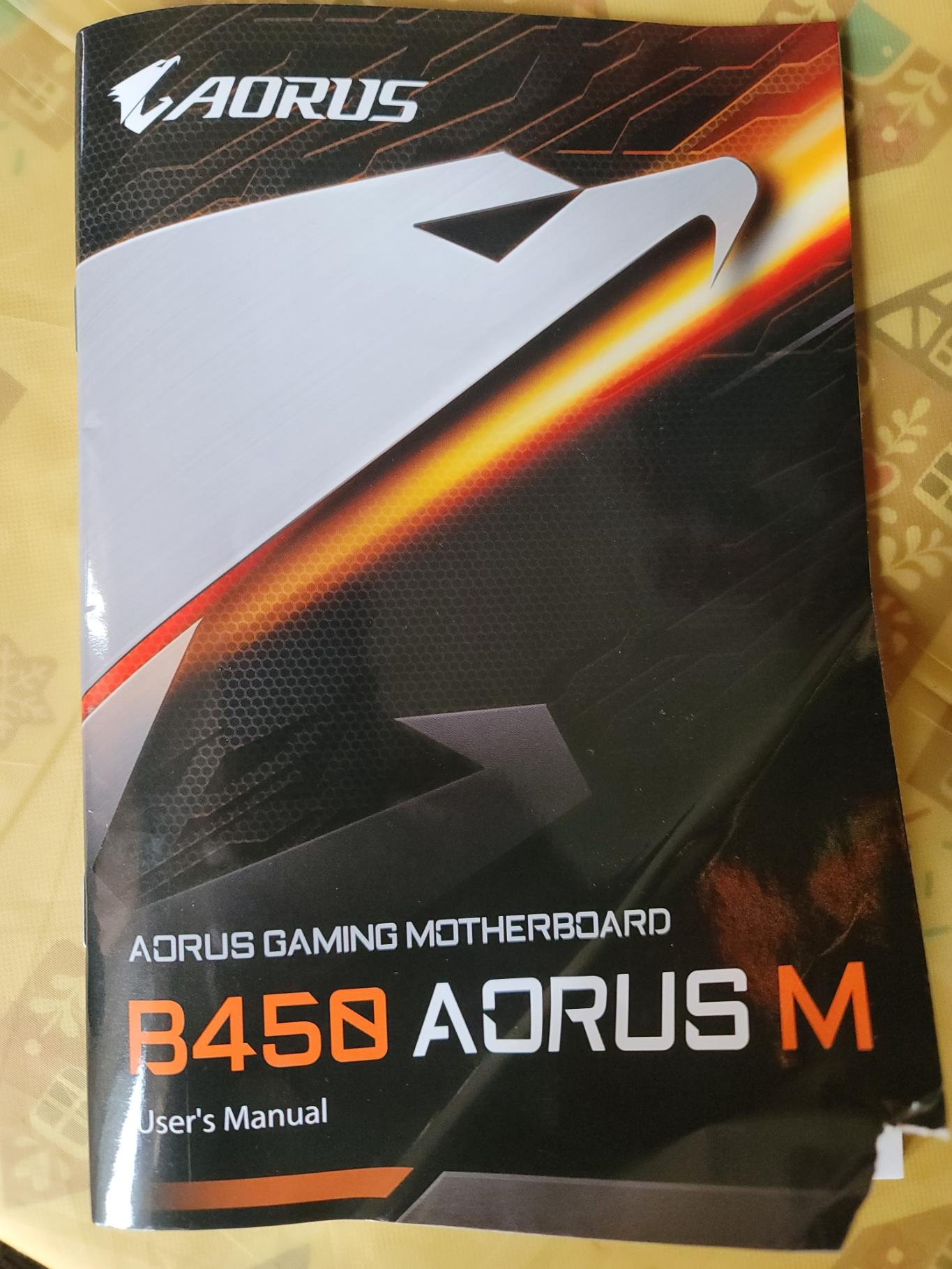 GIgabyte B450 Aourus M Micro ATX MOBO with latest bios