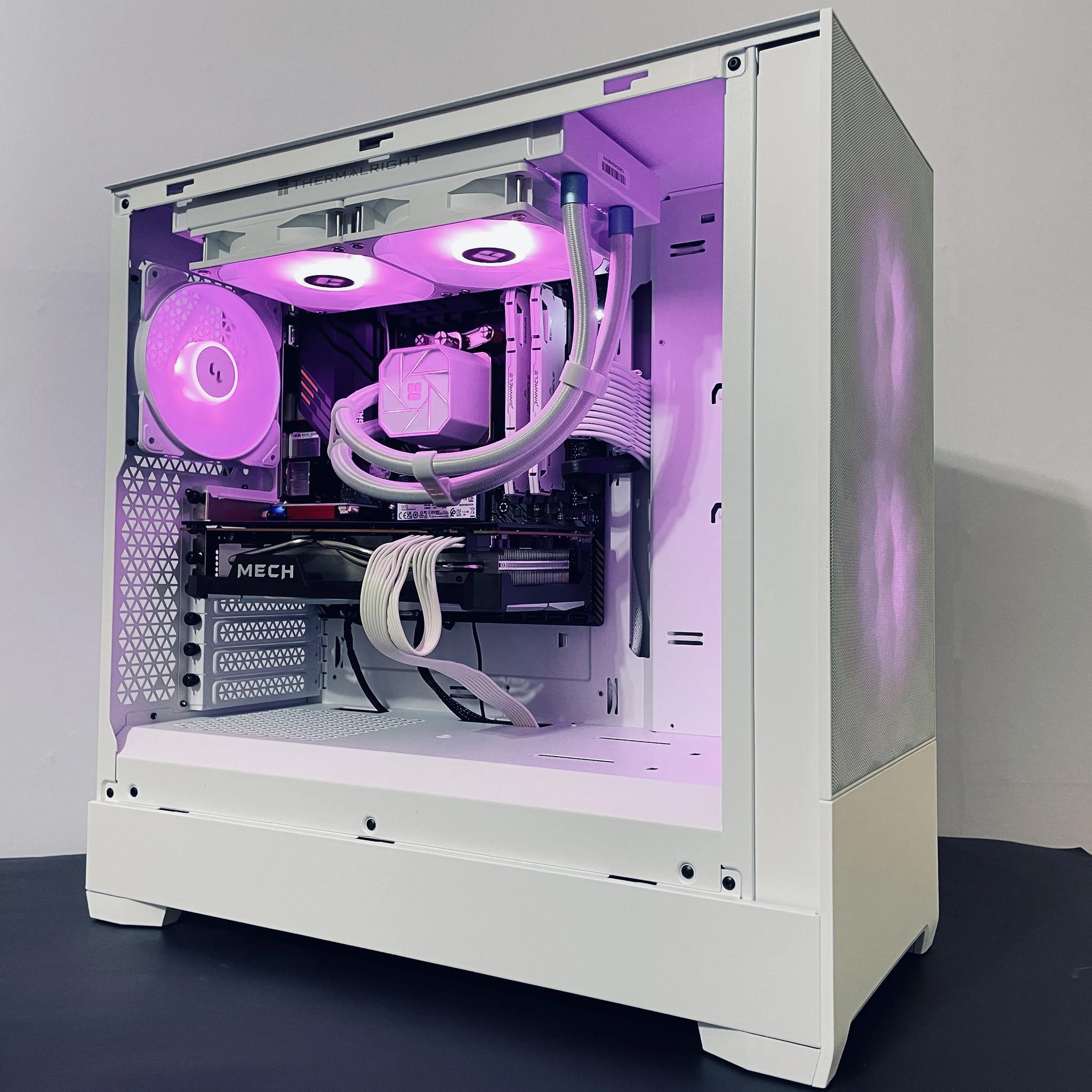 ❄️Liquid Cooled White Gaming PC 1440p - Ryzen 5 5600 ○ 32GB RAM