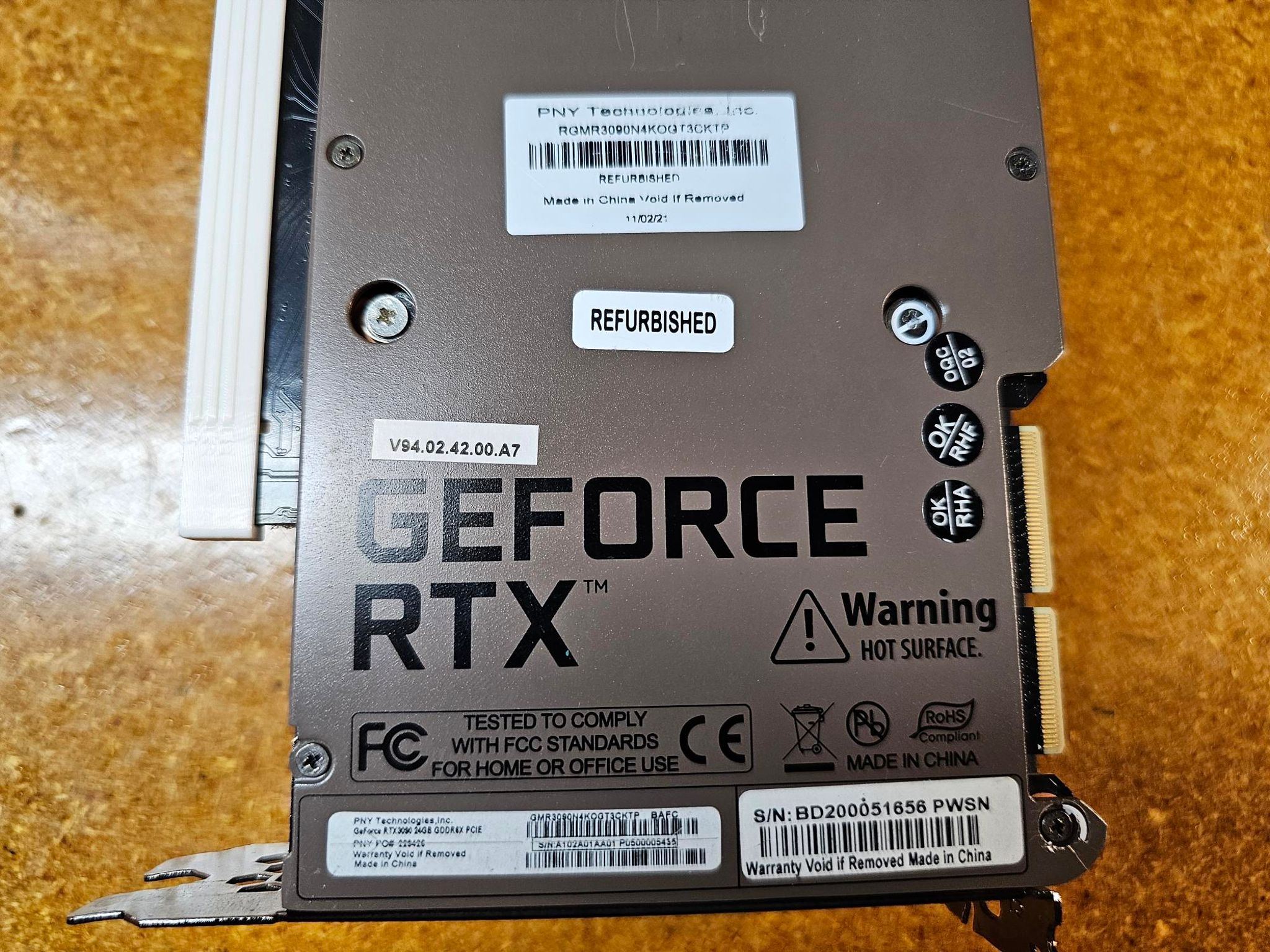 PNY NVIDIA GeForce RTX 3090 24GB GDDR6X – Factory Refurbished – RGMR3090N4KOGT3CKTP
