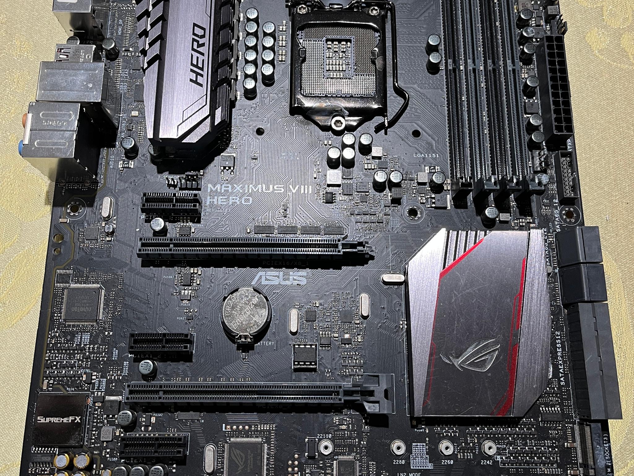 ASUS MAXIMUS VIII HERO LGA 1151 Motherboard – Parts / Not Working – Bent Pins