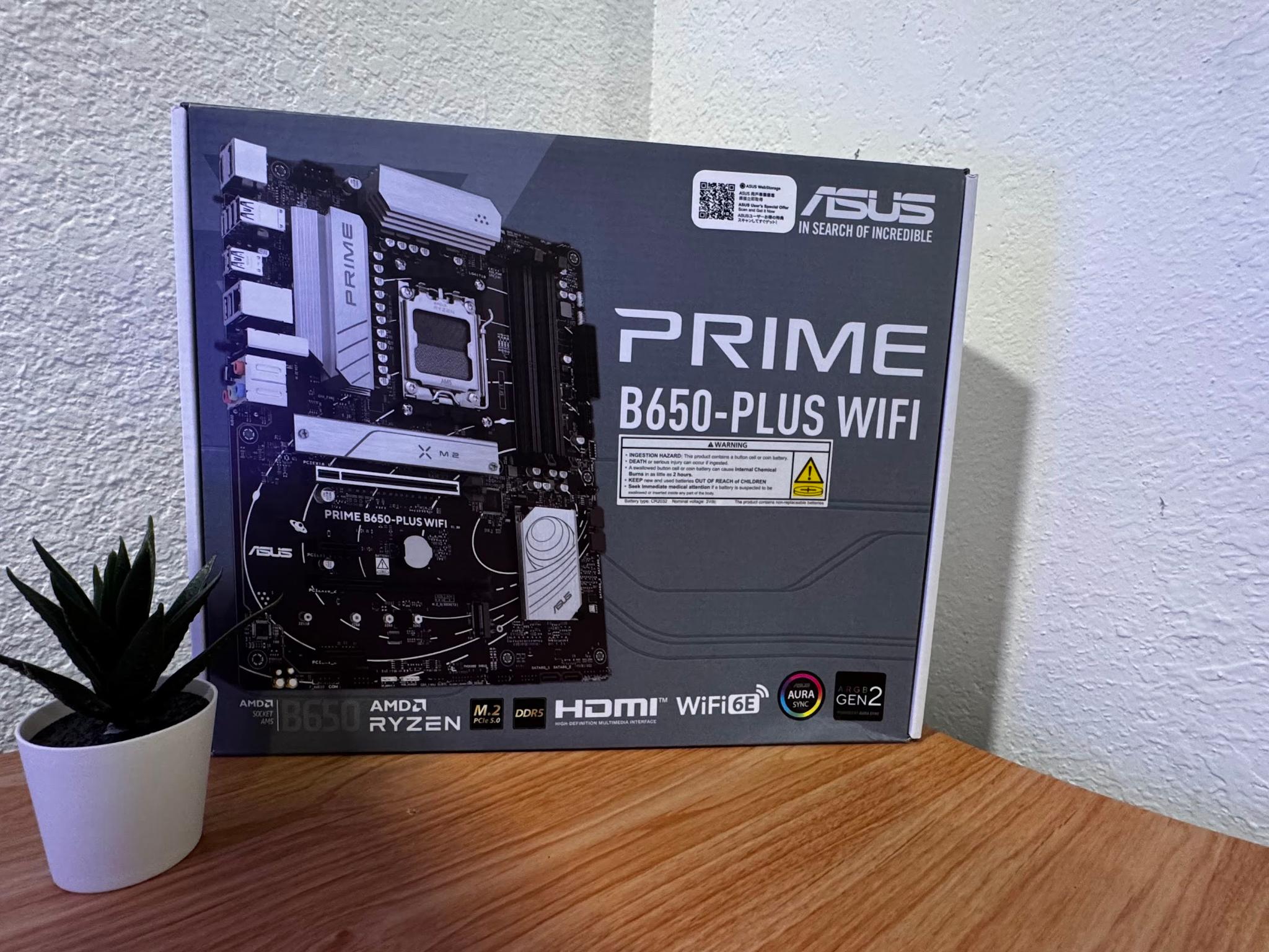 ASUS PRIME B650-PLUS WIFI AMD B650 AM5 Ryzen™ Desktop 9000 8000 & 7000 ATX motherboard
