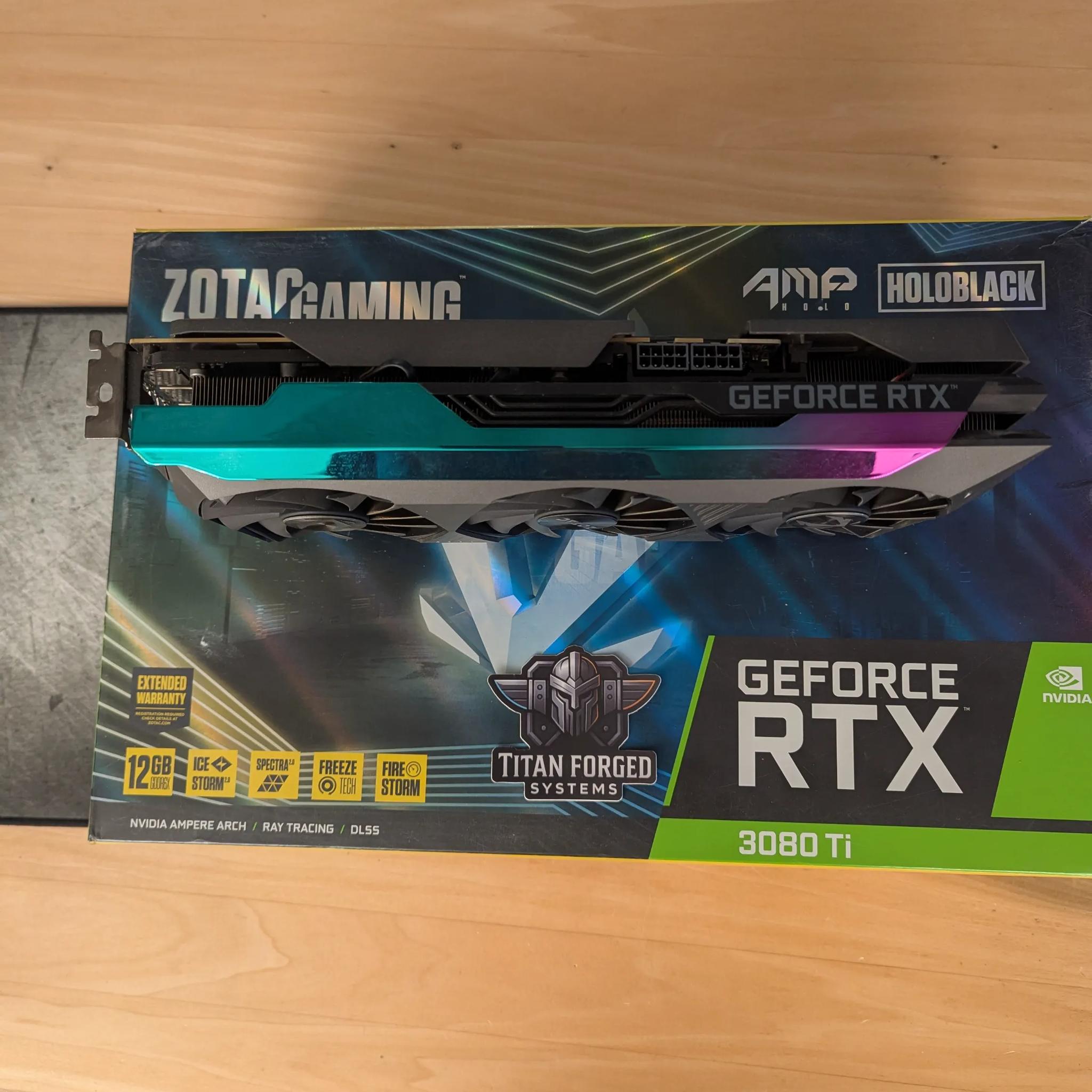 🌌 ZOTAC 3080 Ti AMP HoloBlack – RGB Beast | 12GB GDDR6X | 4K Ultra Gaming