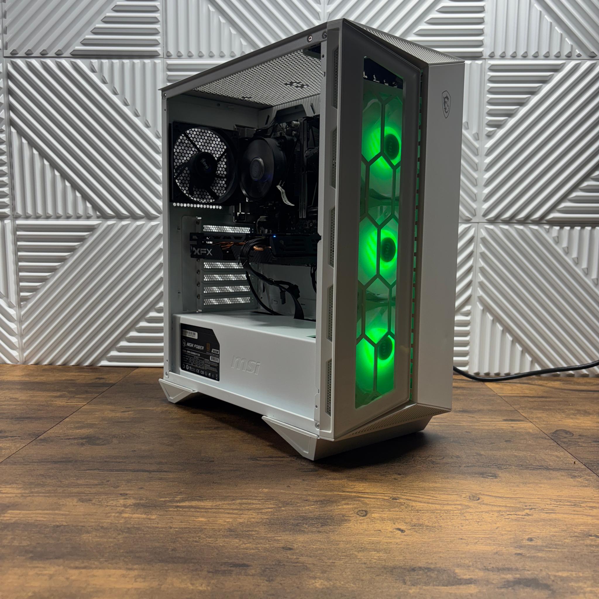 White RGB Gaming PC | Ryzen 7 2700X | RX 580 8GB | 16GB RAM | 2.24TB Storage SSD + HDD