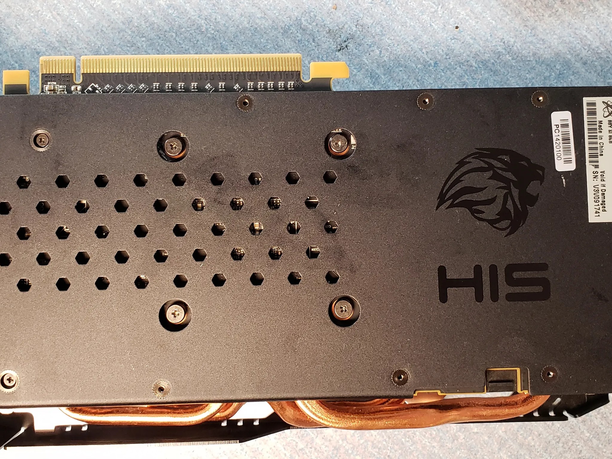 HiS RX 580 graphics card with 8gb memory