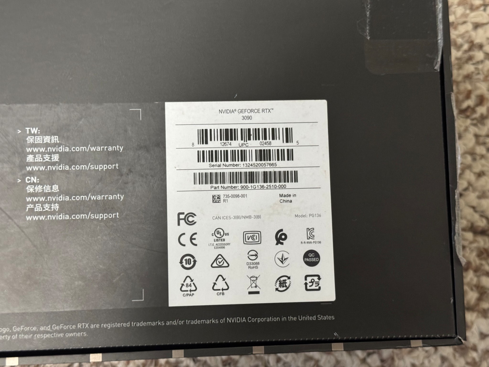 NVIDIA GeForce RTX 3090 Founders Edition 24GB GDDR6 Graphics Card -...
