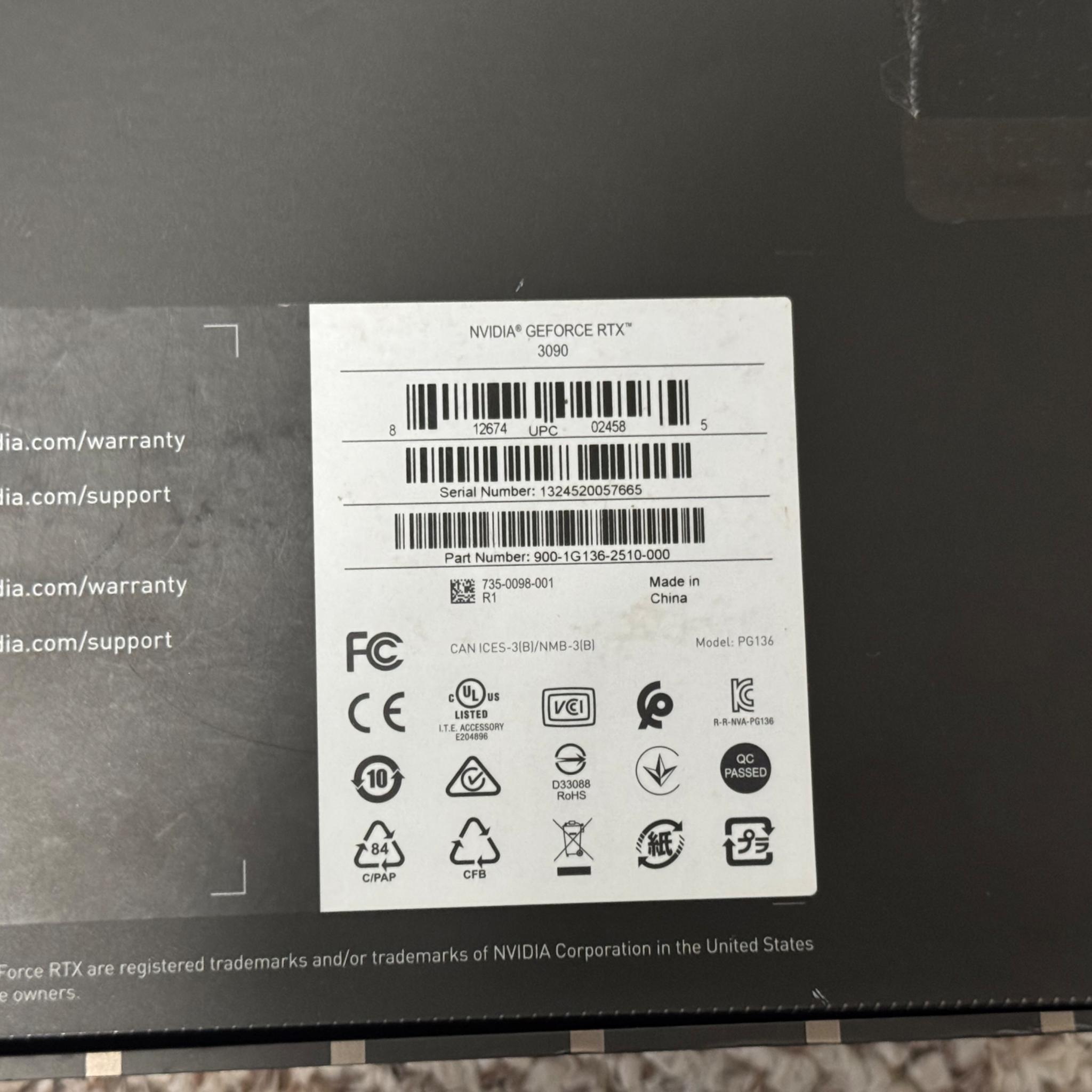 NVIDIA GeForce RTX 3090 Founders Edition 24GB GDDR6 Graphics Card -...