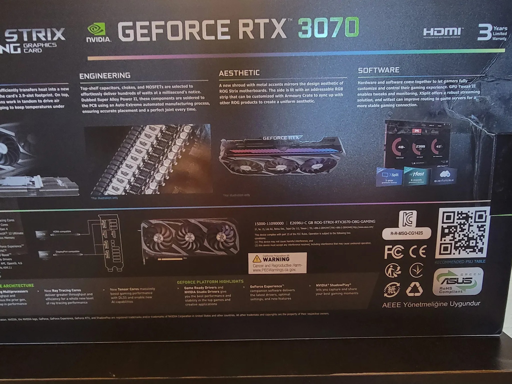 Asus ROG Strix RTX 3070 8gb 0C