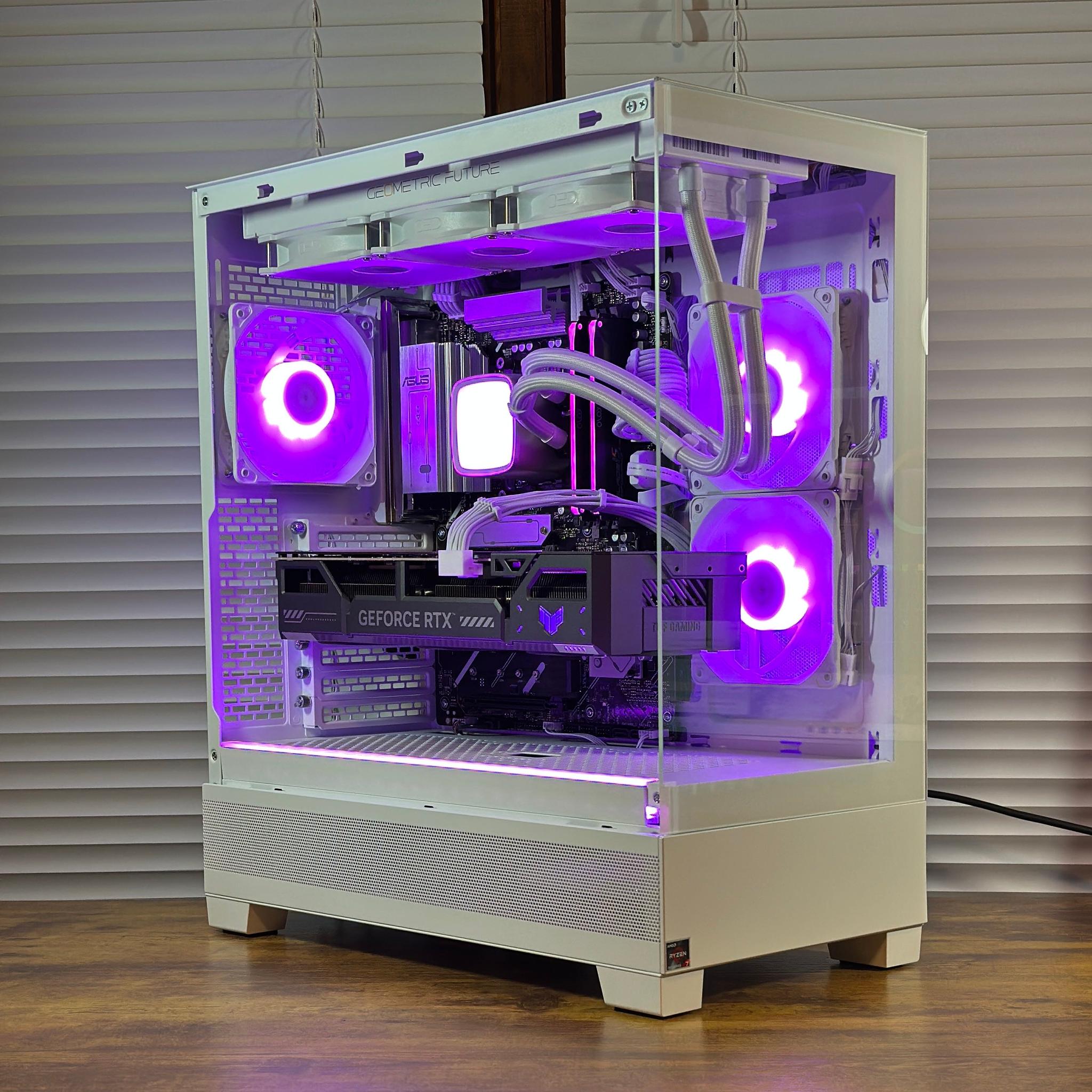 RTX 5070 12GB | Ryzen 7 7700X | 32GB DDR5 | 5TB Storage | Win11 | WIFI | 1440P/4K White Gaming PC