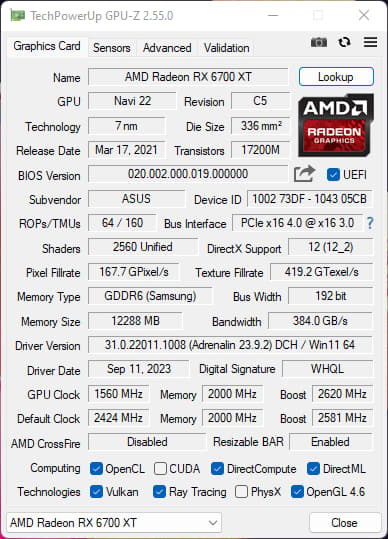 Nero || Ryzen 5 5600X + RX6700XT 12G w/ 1TB SSD M.2 NVMe & 16GB of DDR4 RAM