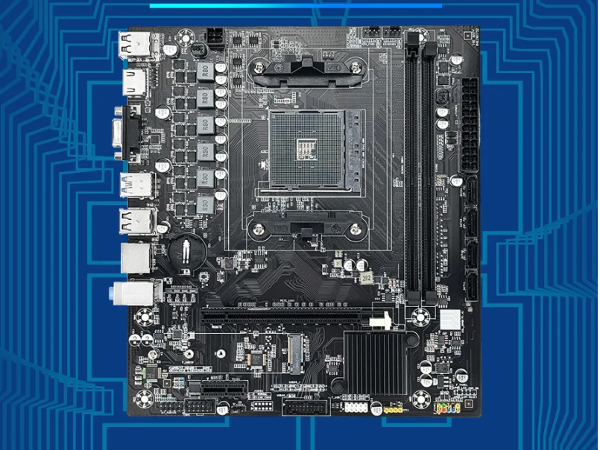AM4 Micro-ATX Motherboard – Ryzen 3000/4000/5000 Support + M.2 NVMe