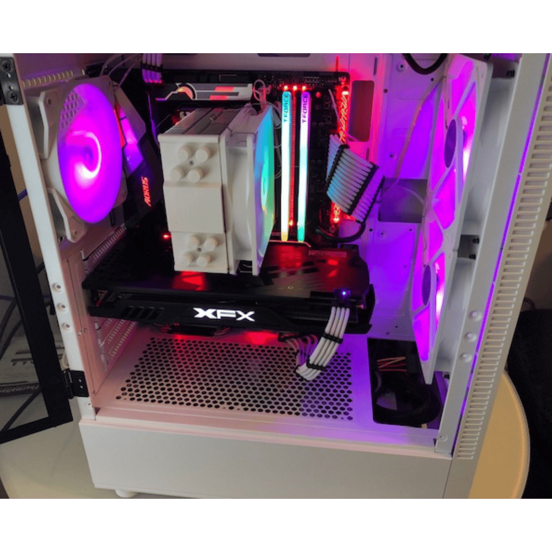 Budget 1080p all games White RGB PC | i3 8100 | rx 480 | 16gb ram | 1TB ssd