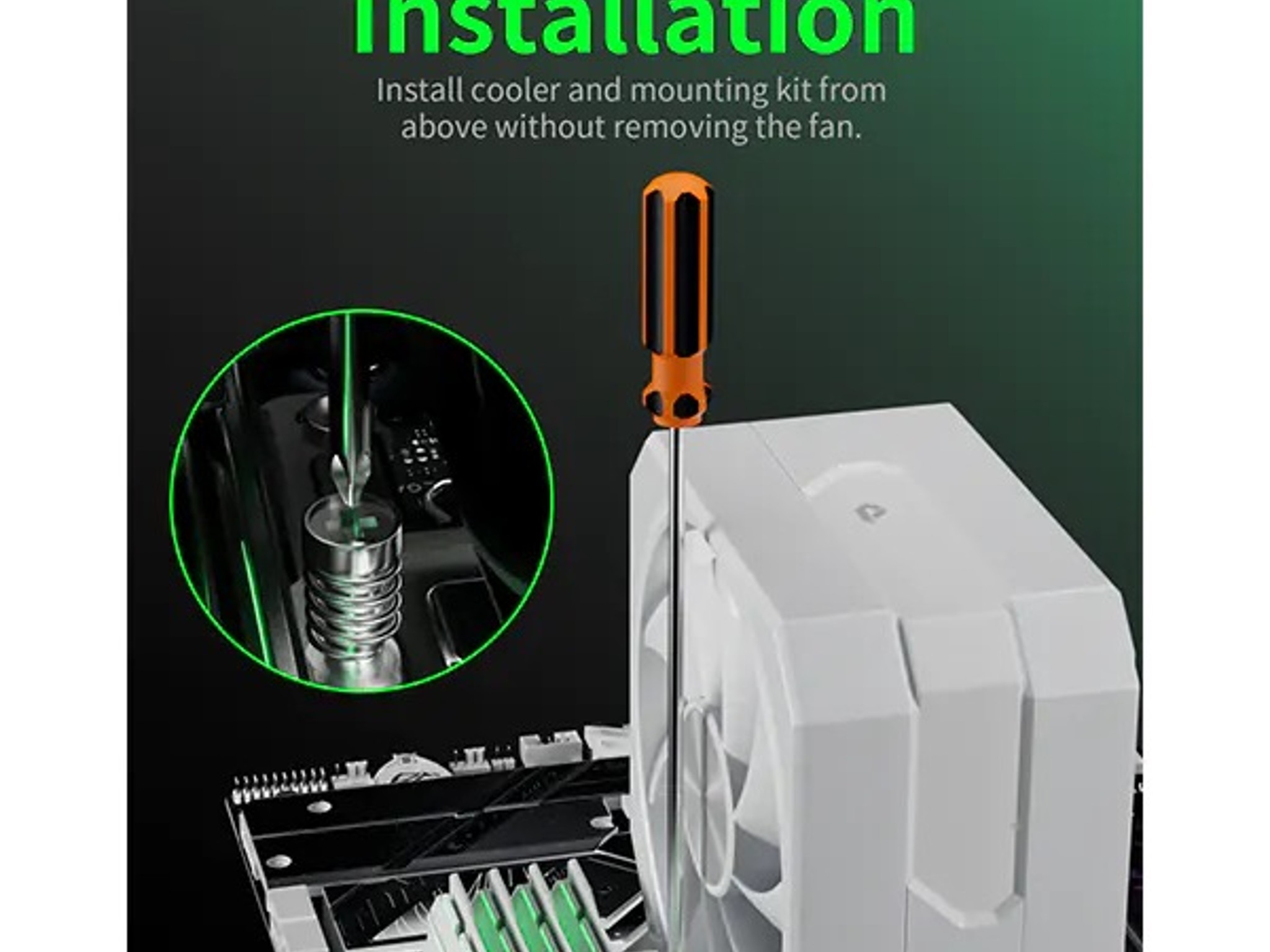 White Single Fan CPU Cooler
