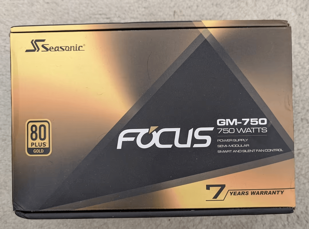 NEVER USED! SeaSonic 750W Power Supply with 80+ GOLD Standard