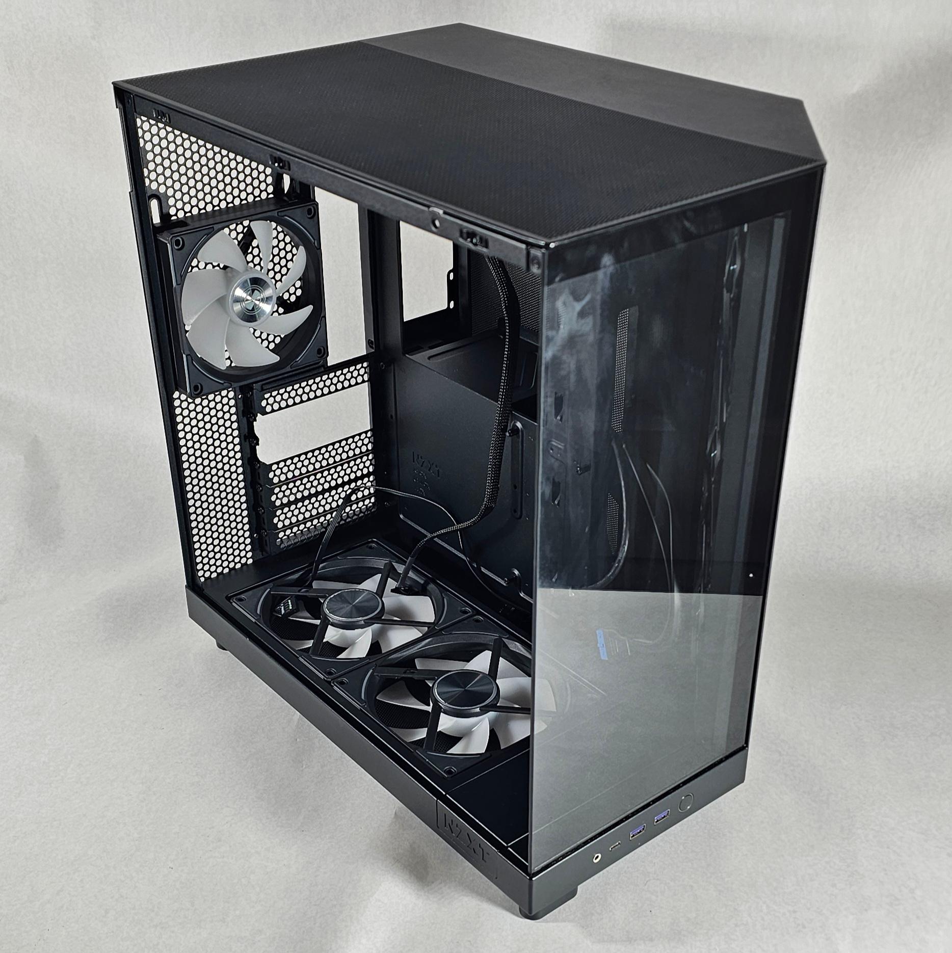 PC Case with Tempered Glass and 6 RGB Fans