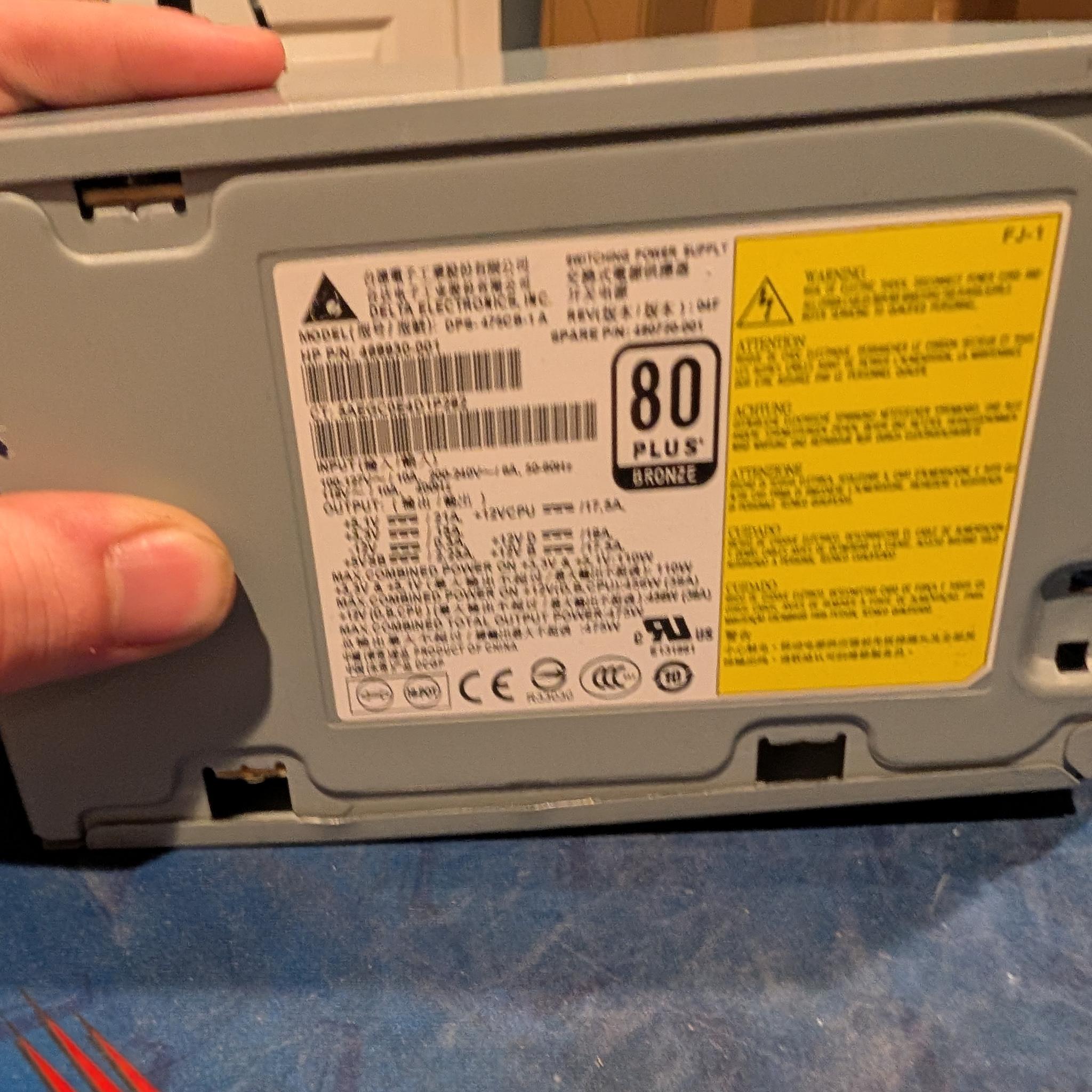 475w 80 plus bronze PSU untested