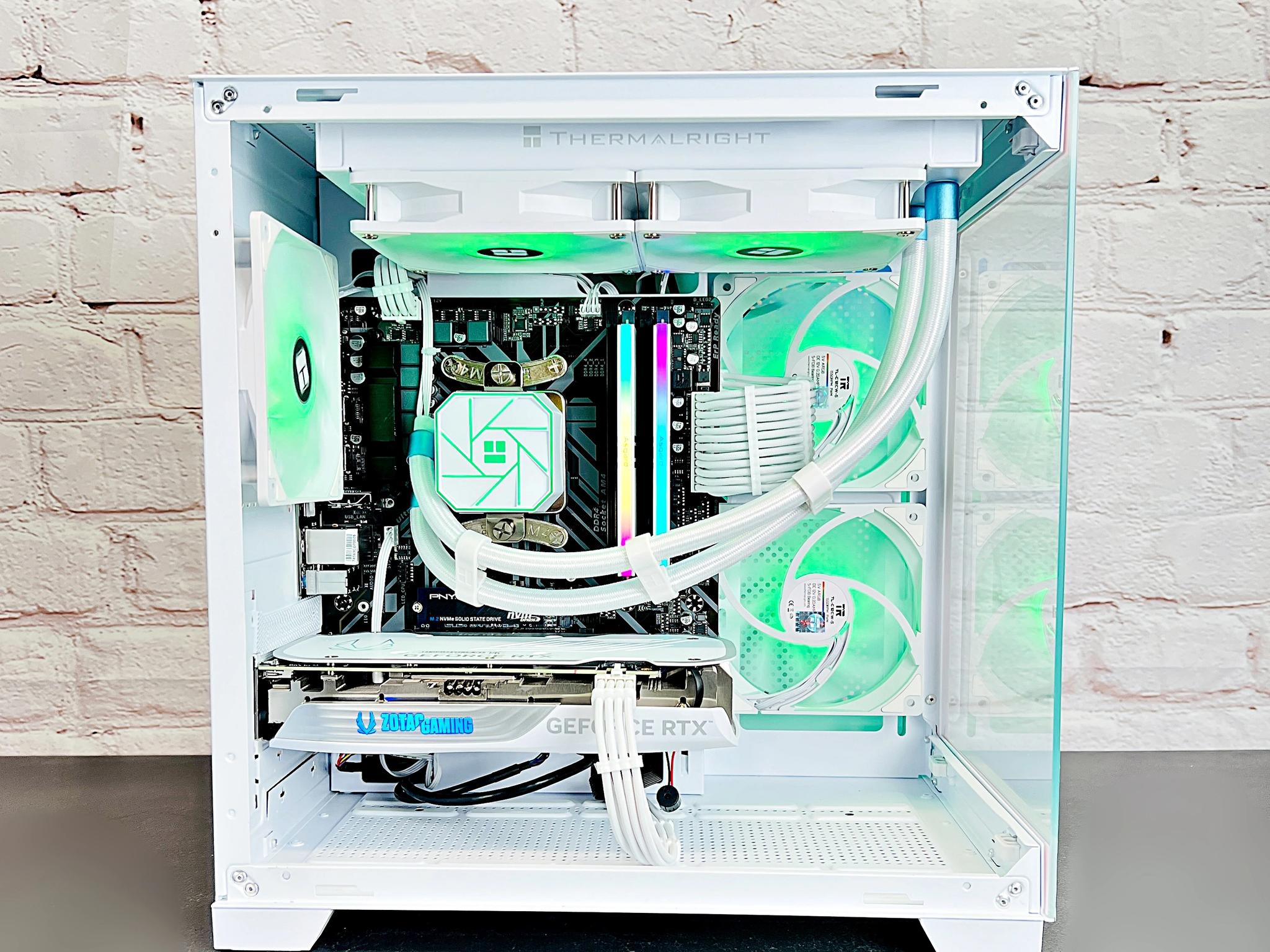Liquid Cooled RTX 4070 Ryzen 5 5600X 16GB RAM 1TB M.2 Win 11 Gaming PC