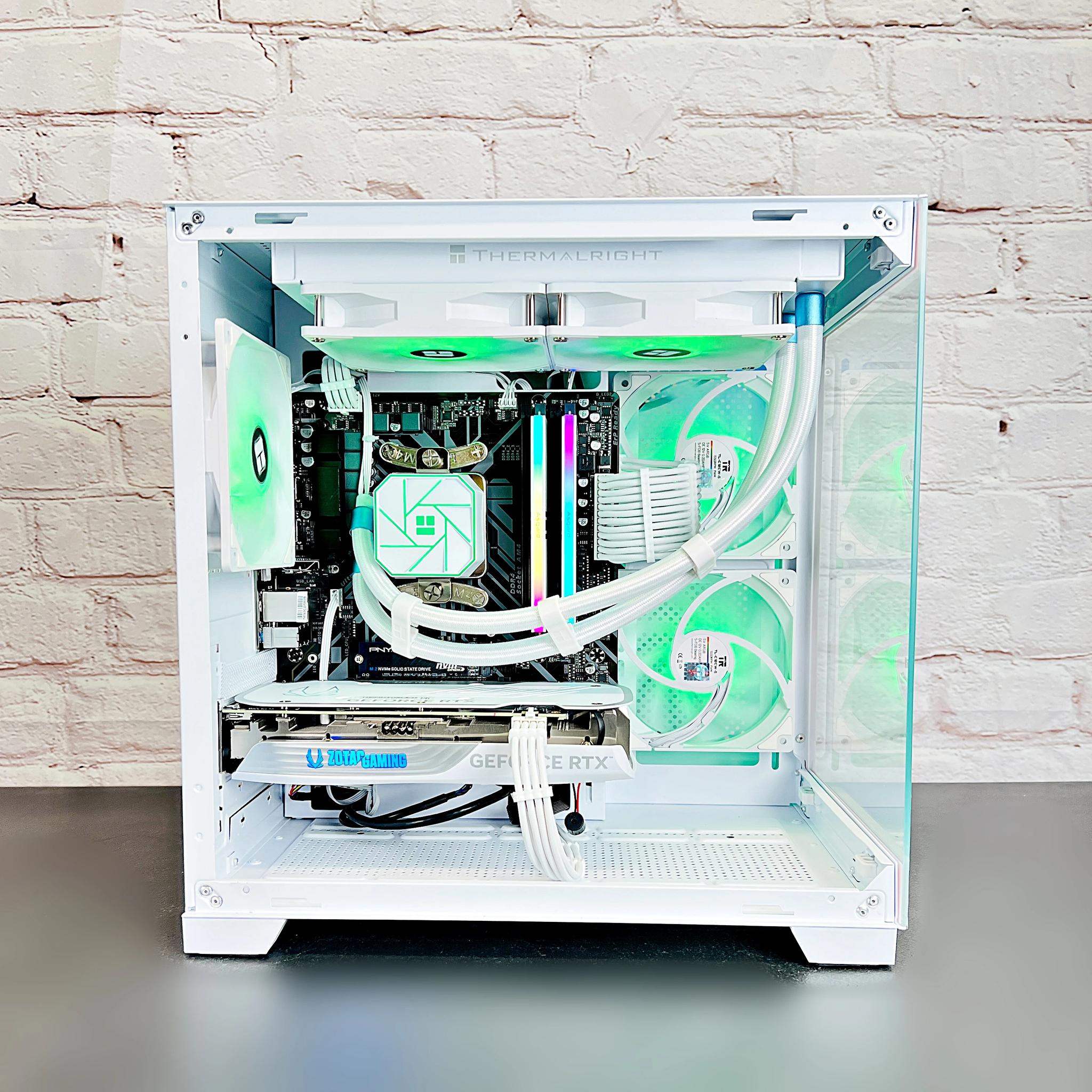 Liquid Cooled RTX 4070 Ryzen 5 5600X 16GB RAM 1TB M.2 Win 11 Gaming PC
