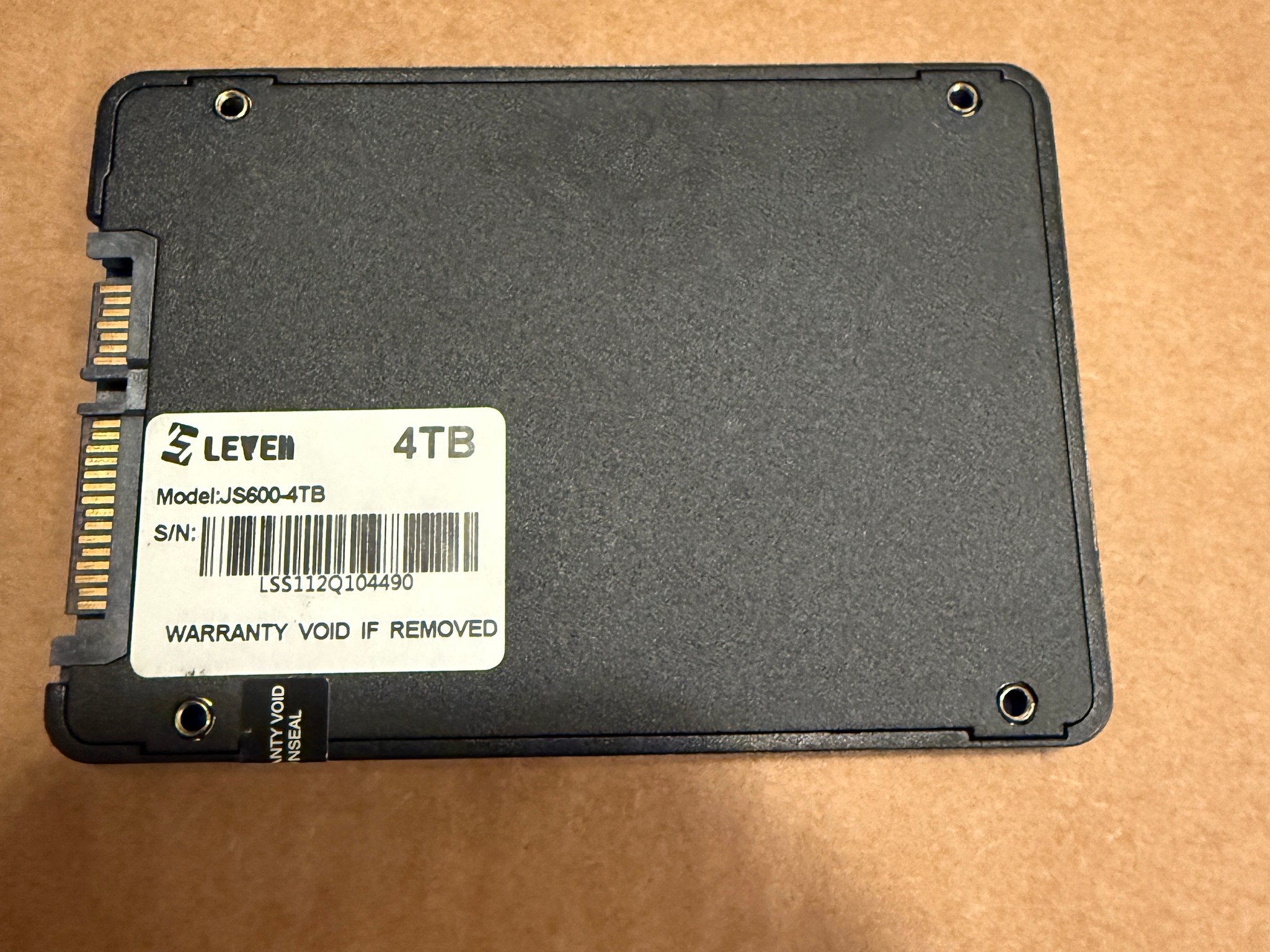 Leven JS600 4TB Sata 3D Nand SSD 2.5" | 100% CrystalDiskInfo