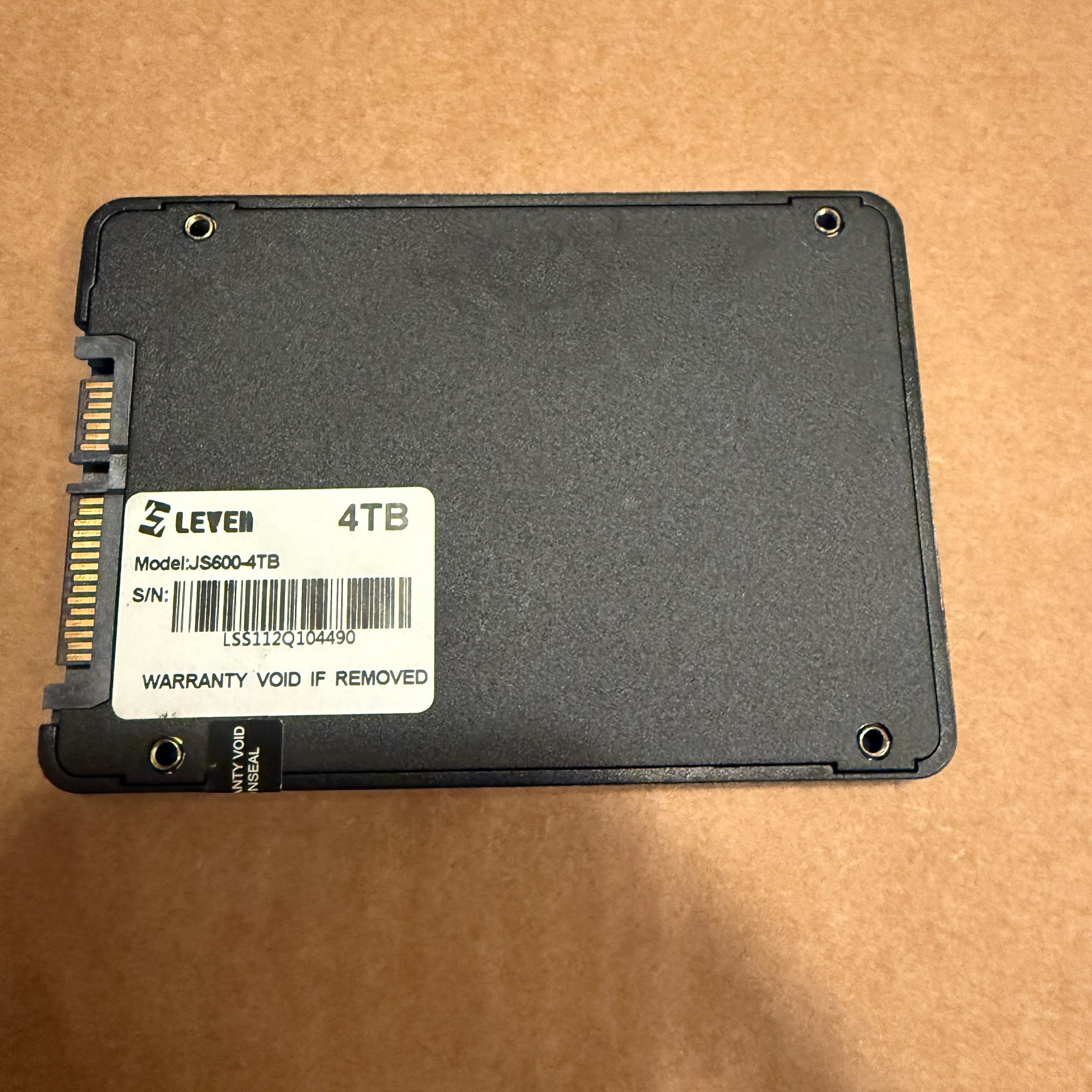 Leven JS600 4TB Sata 3D Nand SSD 2.5" | 100% CrystalDiskInfo
