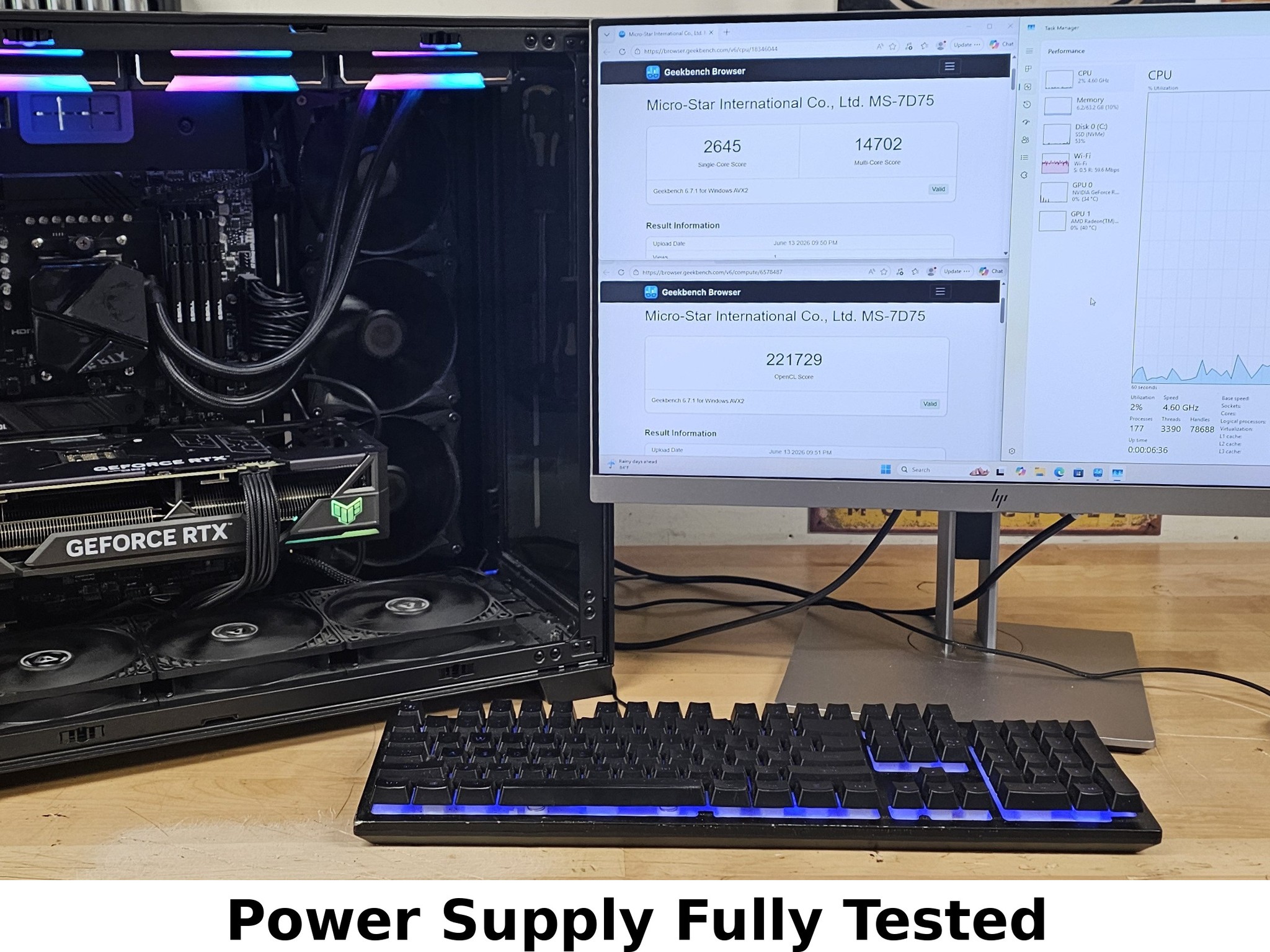 850 Watt PSU ASUS TUF Gaming 850W Gold ATX Power Supply