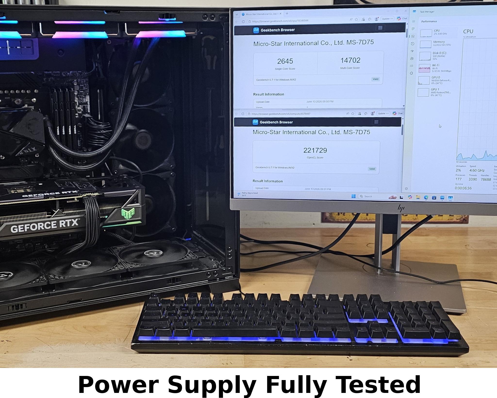 850 Watt PSU ASUS TUF Gaming 850W Gold ATX Power Supply
