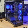 CyberPowerPC ATX PC Case with Tempered Glass and 4 RGB Fans
