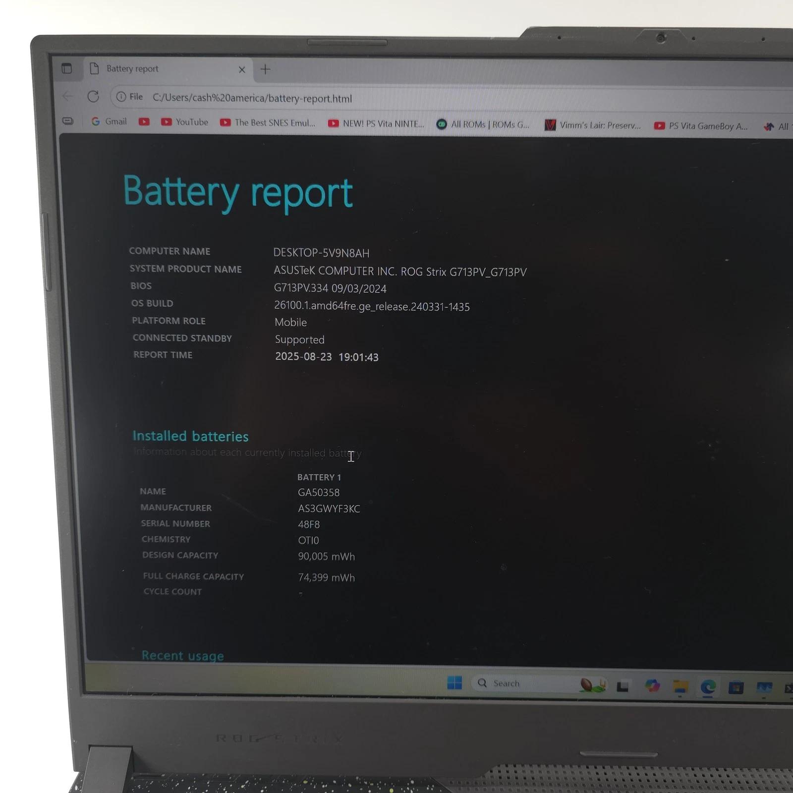 ASUS ROG Strix G17 17.3'' 1TB SSD 16GB RAM 3.0GHz Ryzen 9 7845HX RTX 4060 240Hz