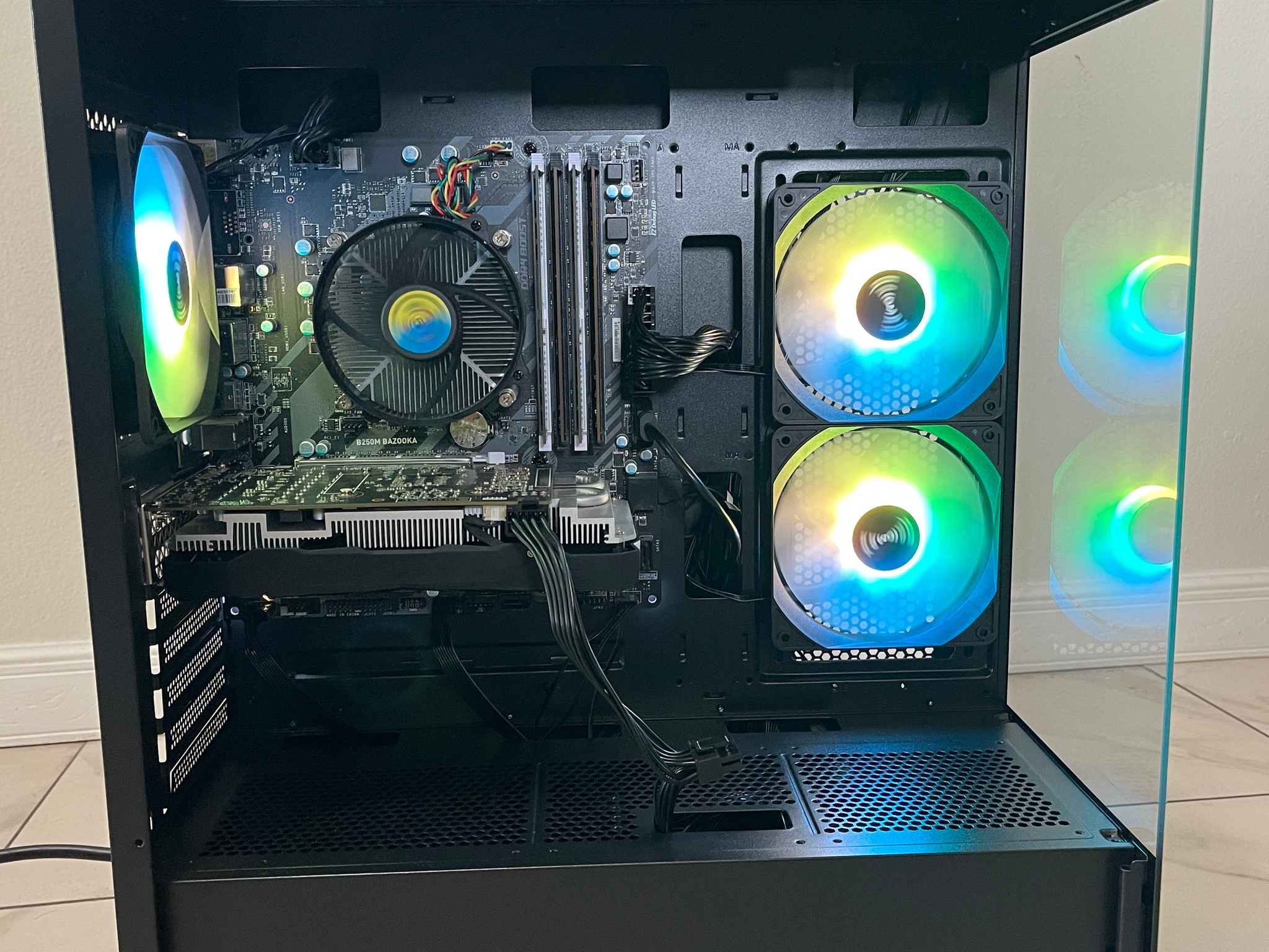 NVIDIA RTX 2060 Super, Intel Core i5-7400, 16GB RAM, 878GB Storage, RGB Gaming PC w/ Wi-Fi & BT