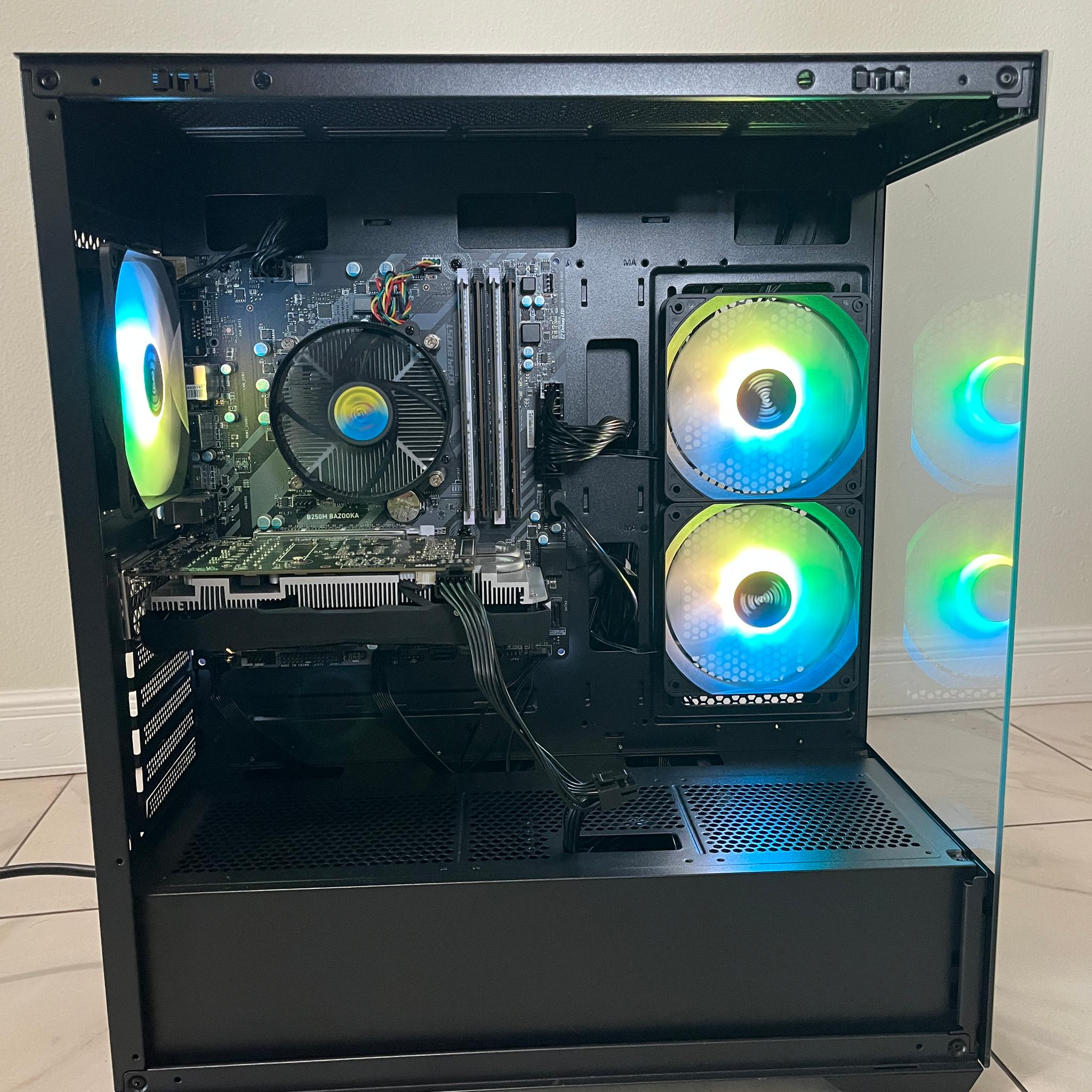 NVIDIA RTX 2060 Super, Intel Core i5-7400, 16GB RAM, 878GB Storage, RGB Gaming PC w/ Wi-Fi & BT
