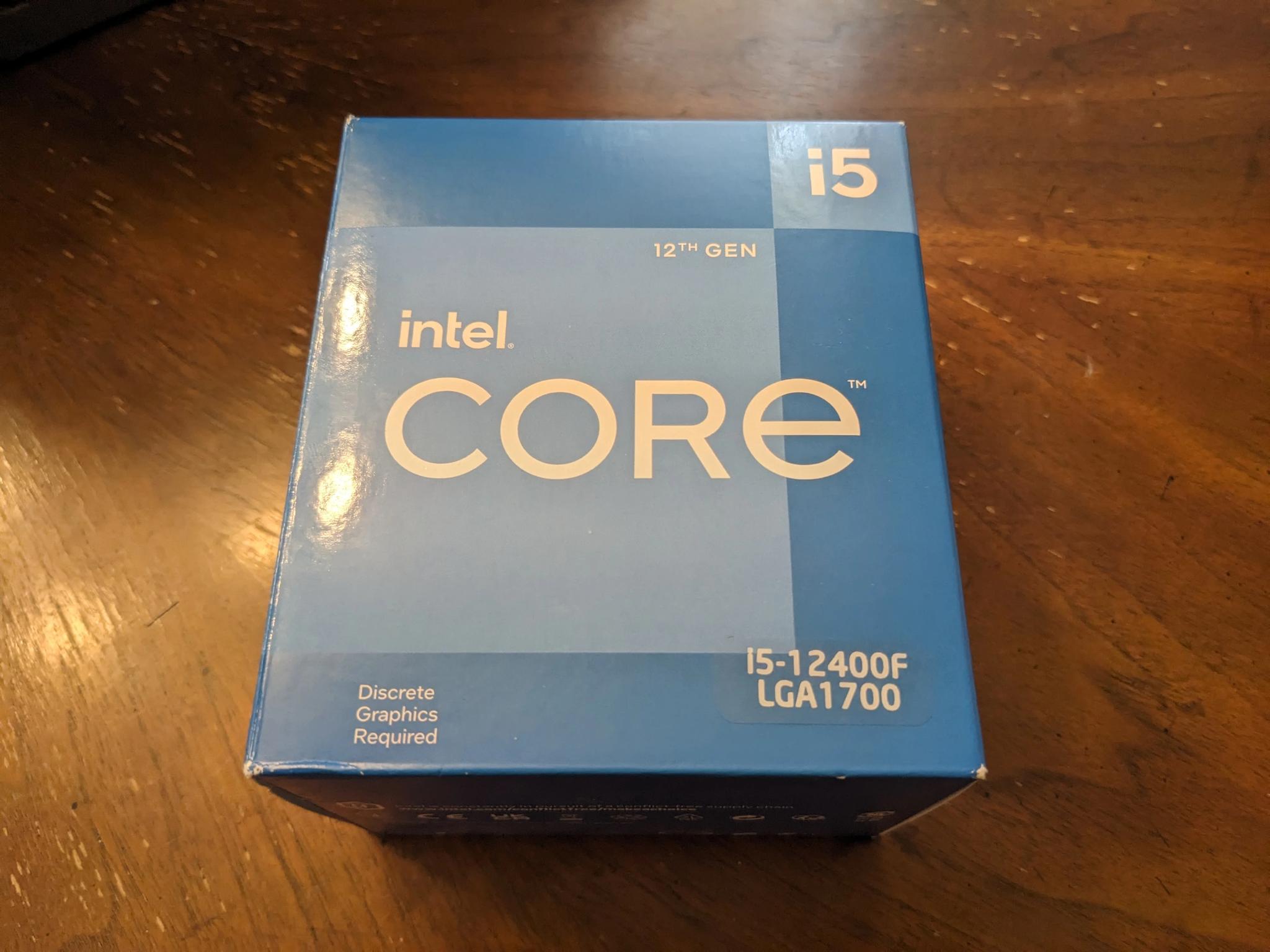 Intel Core i5 12400F 6 Cores 12 Threads LGA1700 + Stock Cooler