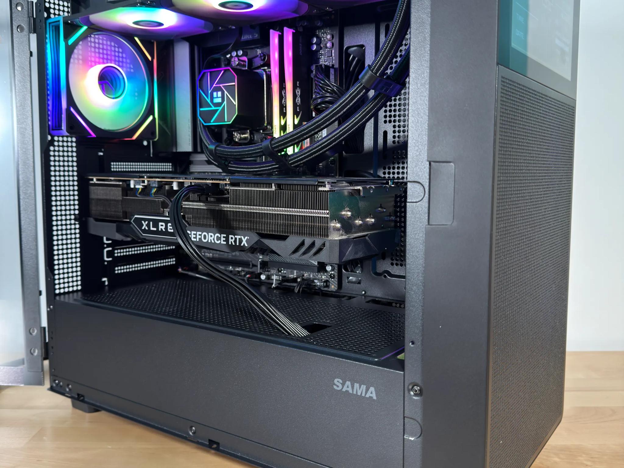 RTX 4080 Ryzen 9800X3D Gaming PC with Customizable Screen
