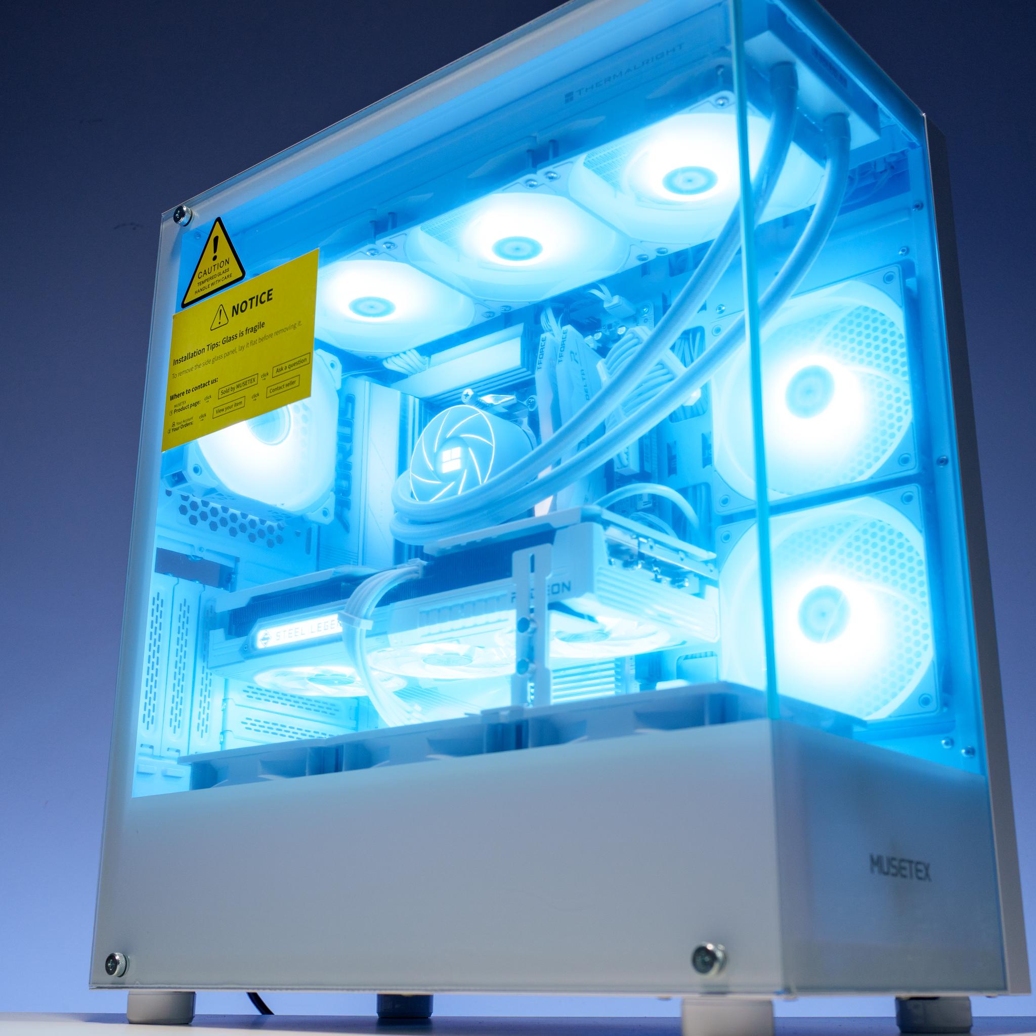 All White Gaming PC 9600x | 9060 XT 16GB | 32GB DDR5 RAM | Samsung 1TB m.2