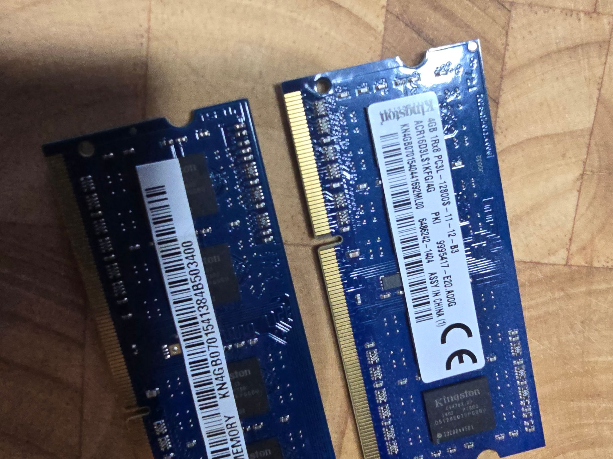 Kingston 4GB x 2 1600MHz PC3-12800 1.35V SODIMM DDR3L Memory 2x4gb sticks= 8GB