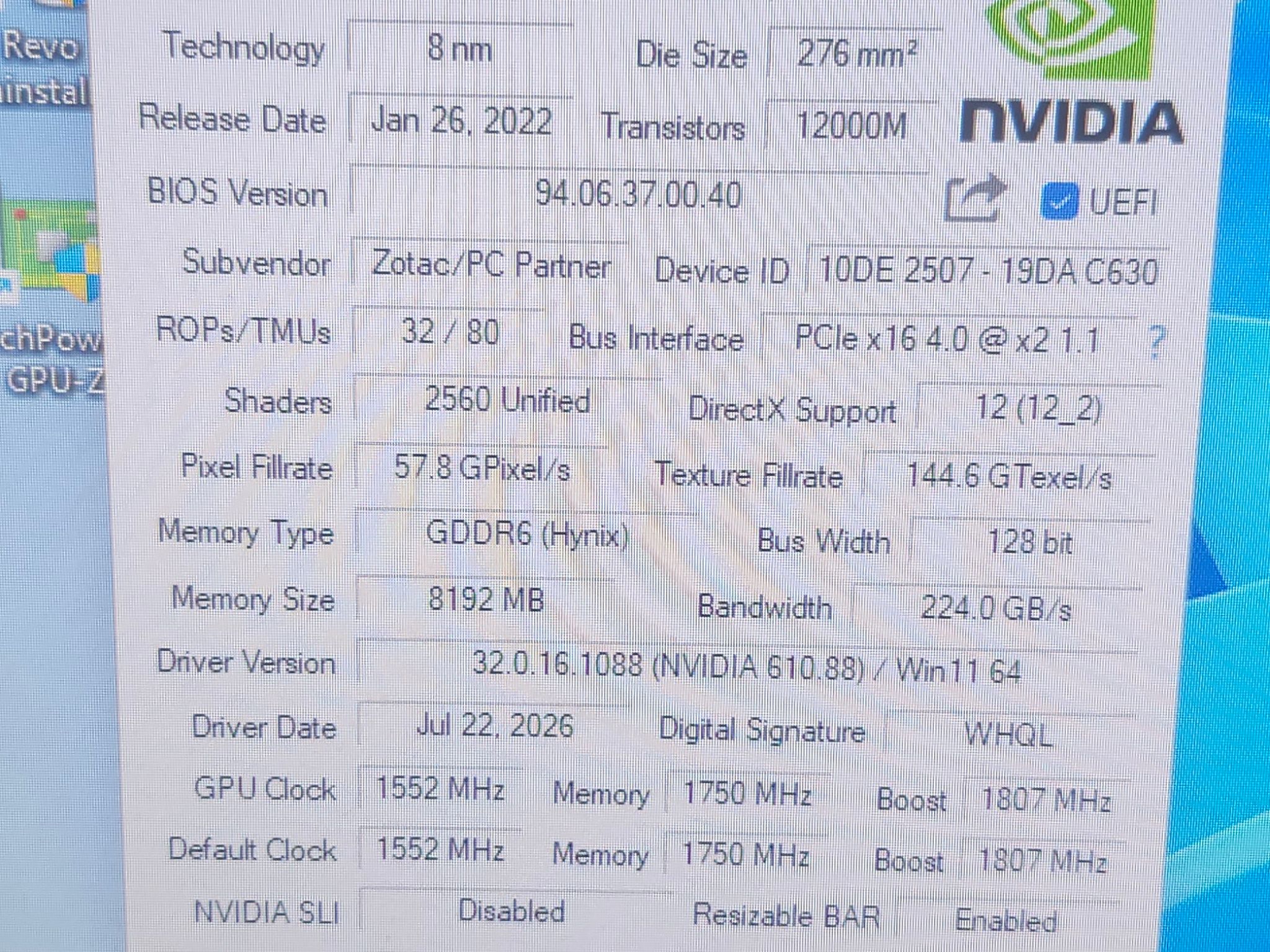 ZOTAC GAMING Twin Edge OC GeForce RTX 3050 8GB