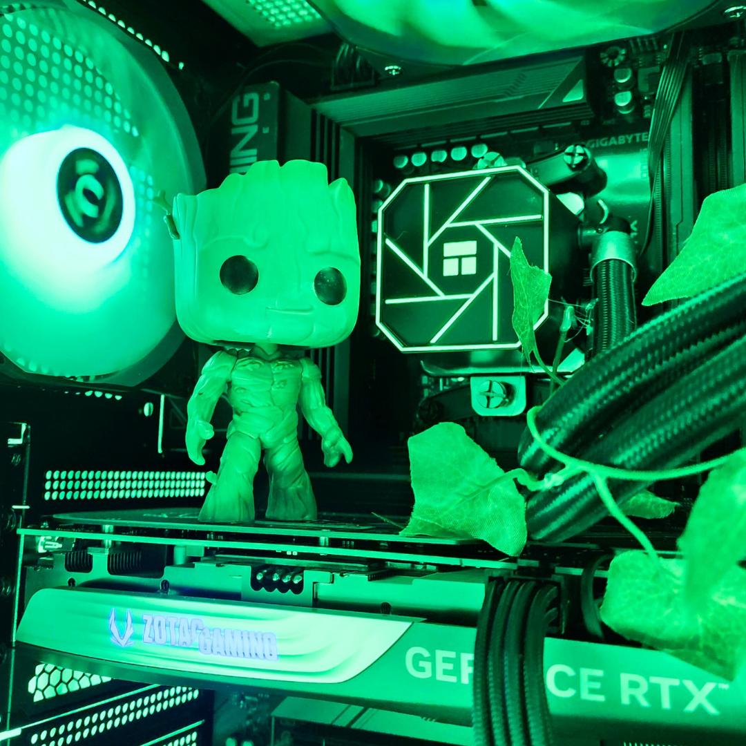 🌱 Groot 🌲: RTX 4070 | Ryzen 5 7500F | 32GB DDR5 RAM | 1TB SSD | 5 RGB Fans | Green RGB Gaming PC