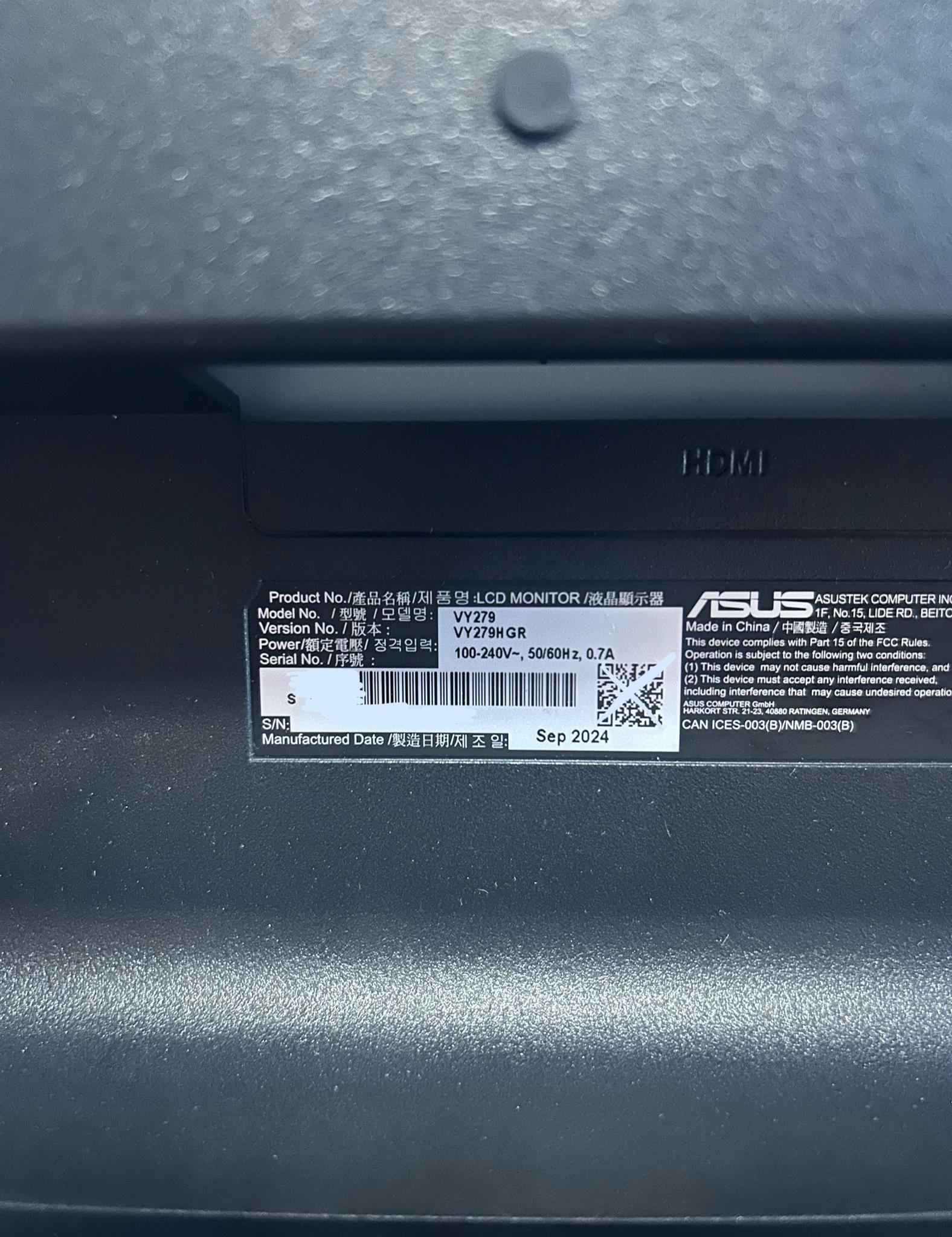 ASUS 24" Full HD (1920 x 1080) 120Hz Gaming Monitor (VY249HGR)