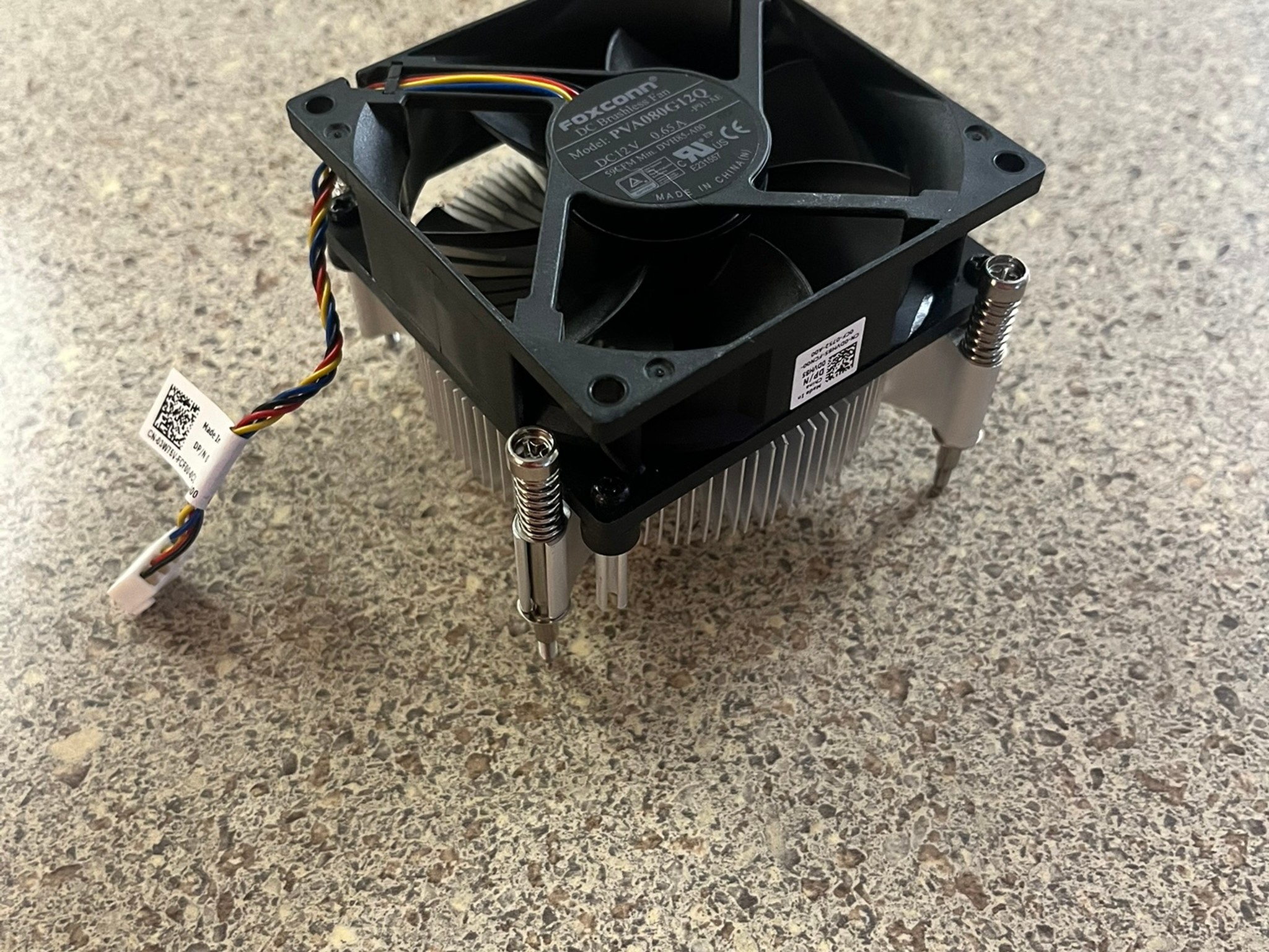 Dell CPU Cooler Heatsink Fan 65W | 03W75V 0DVH85 | OptiPlex 5080 7080 MT, Inspiron 3880, G5 Desktop