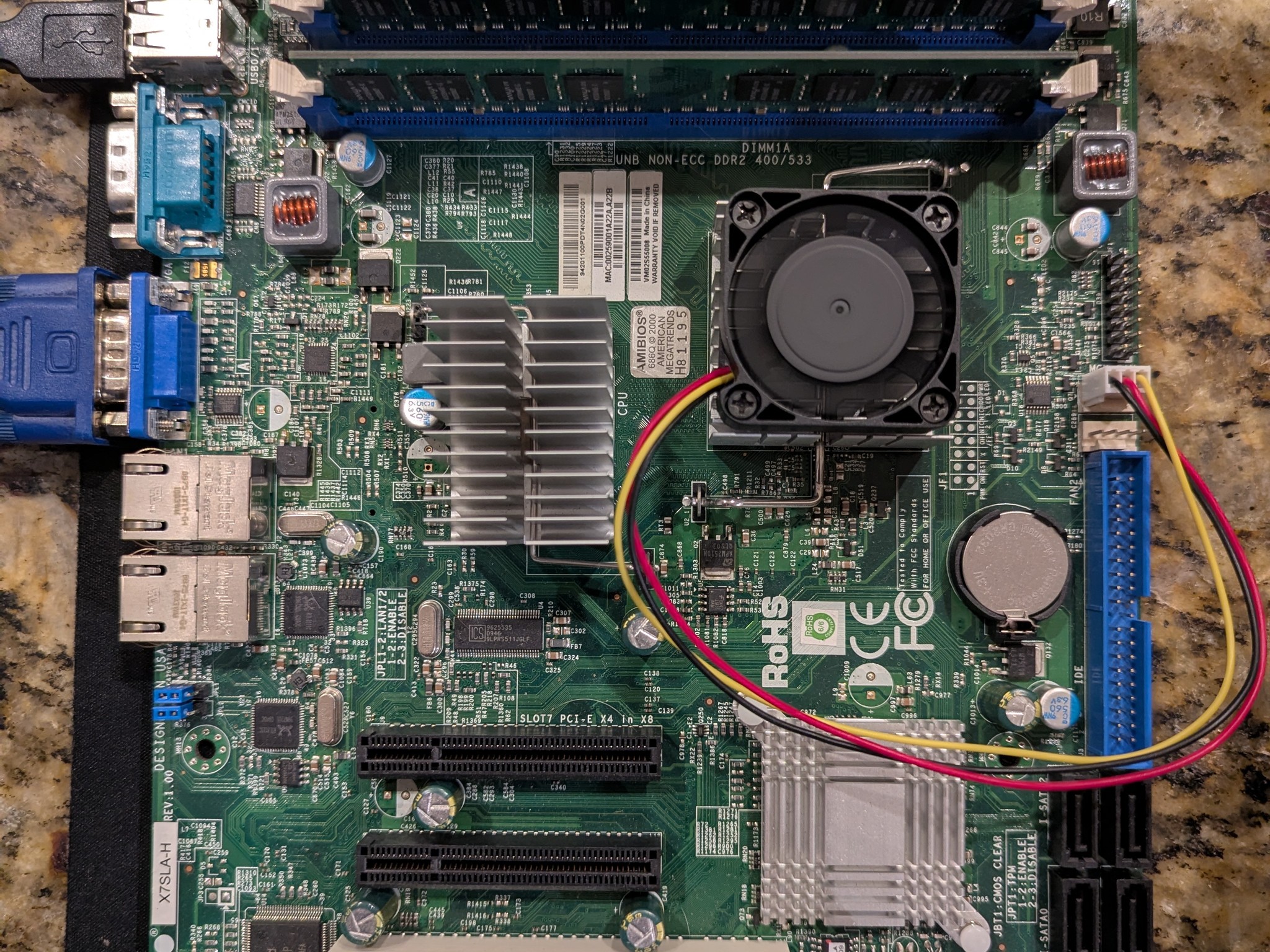 Supermicro MDB-X7SLA-H Server Motherboard Intel Atom 330 1.6GHz 2GB DDR2 FlexATX mATX