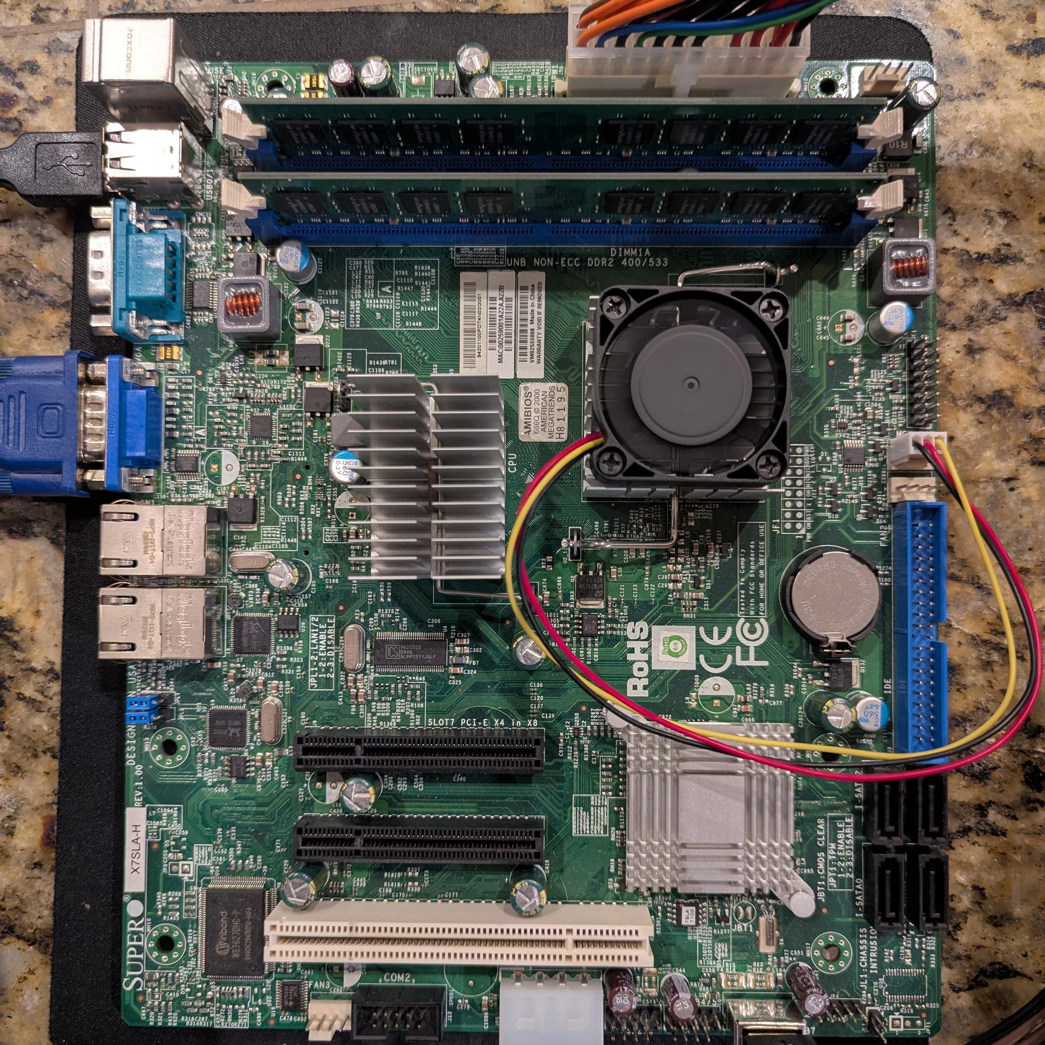 Supermicro MDB-X7SLA-H Server Motherboard Intel Atom 330 1.6GHz 2GB DDR2 FlexATX mATX