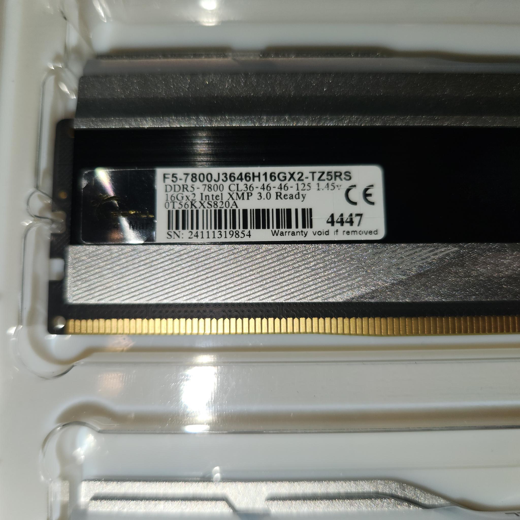 Trident Z5 RGB DDR5 7800mhz 32gb (2x16)
