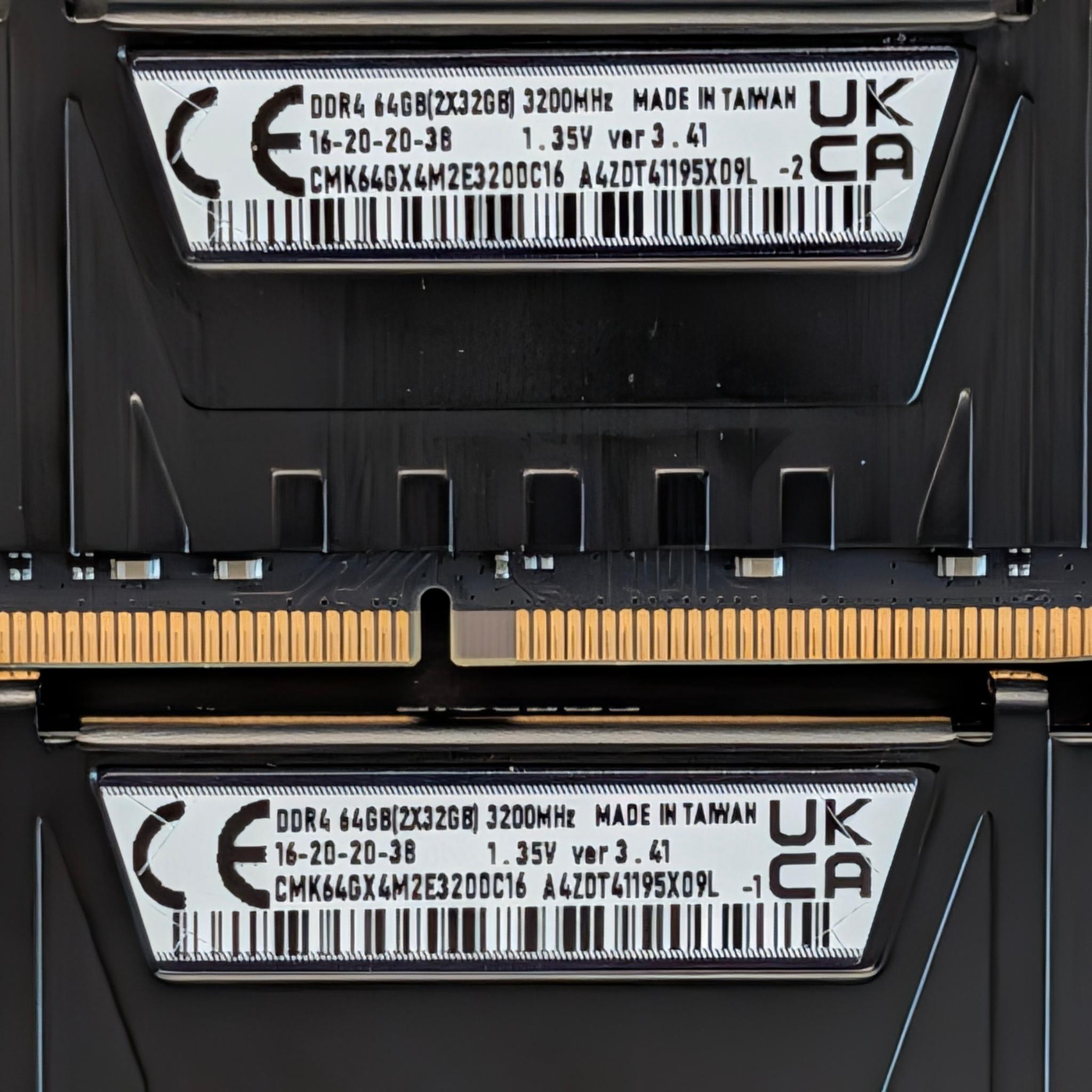 Corsair Vengeance LPX 64GB (2x32GB) RAM DDR4 3200MHz CL16 CMK64GX4M2E3200C16