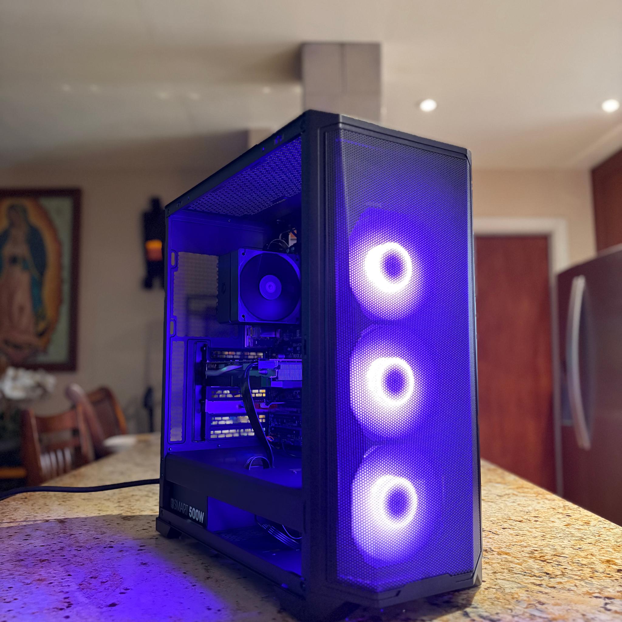 Black Gaming PC | 1660 Super 6GB | INTEL i7-7700 | 16GB RAM | 500GB SATA SSD | Wi-Fi + BT Pcie