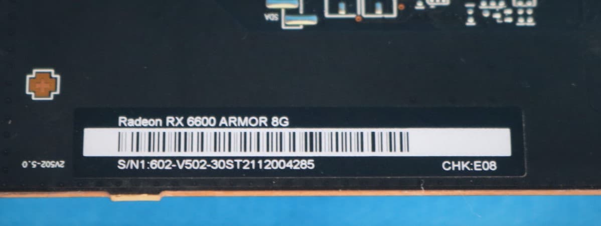 MSI AMD Radeon RX 6600 Armor 8GB GDDR6 PCIe 4.0 x16 Desktop GPU MS-V502 VER: 5.0