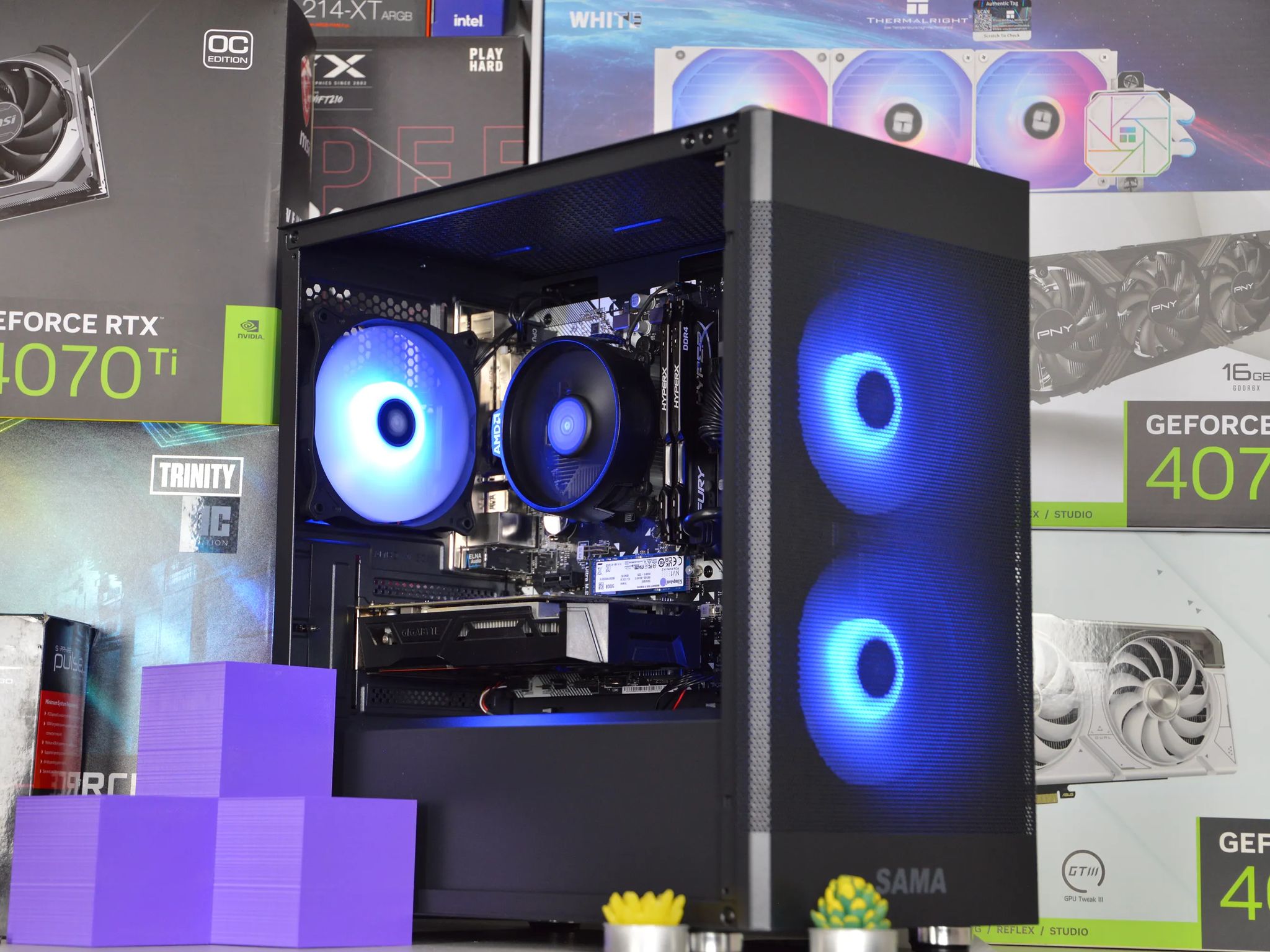 ⚫🟣| GTX 1050 Ti 4GB | Ryzen 3 3200G | 16GB DDR4 RAM | 512GB NVME SSD | Royal Night |