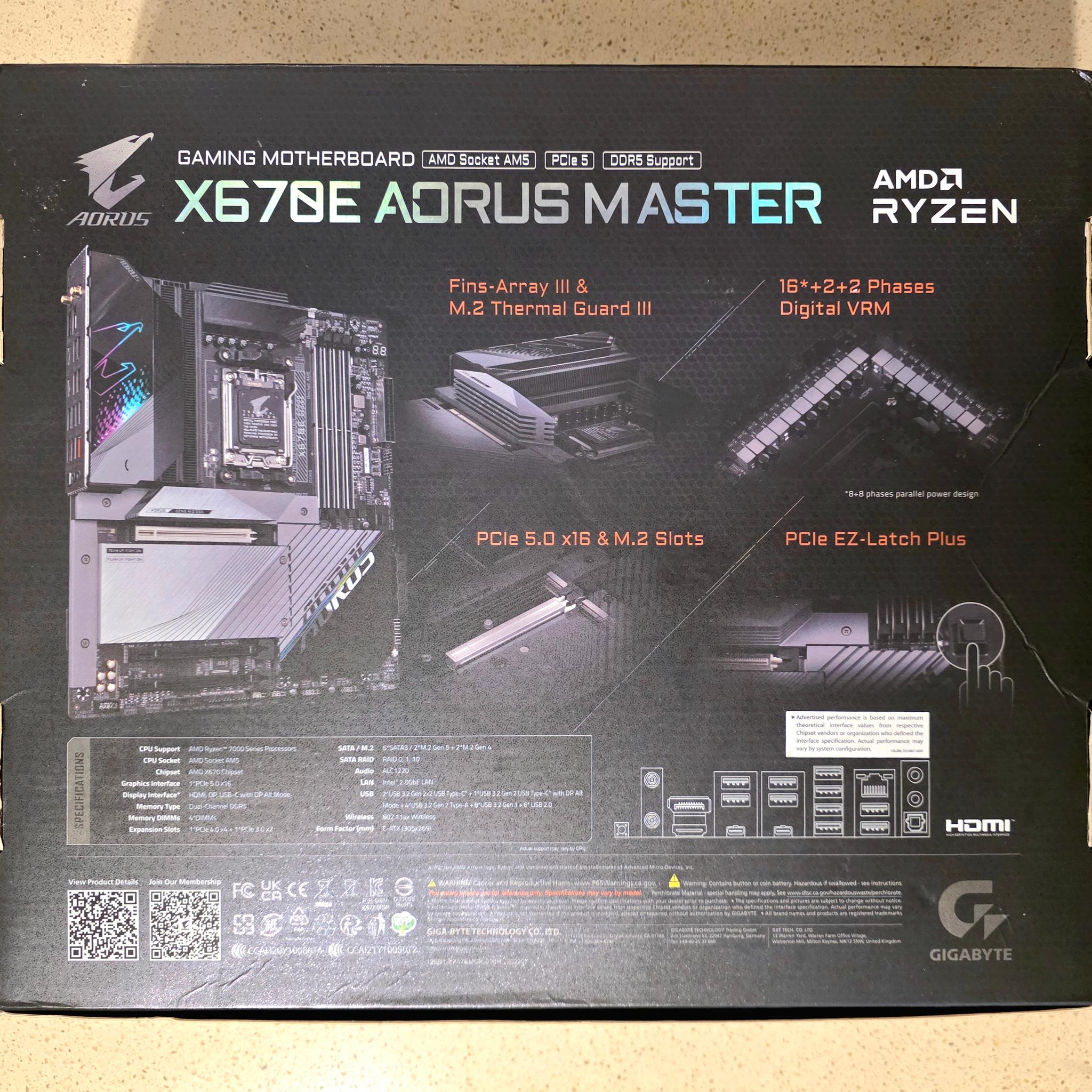Gigabyte X670E AORUS MASTER