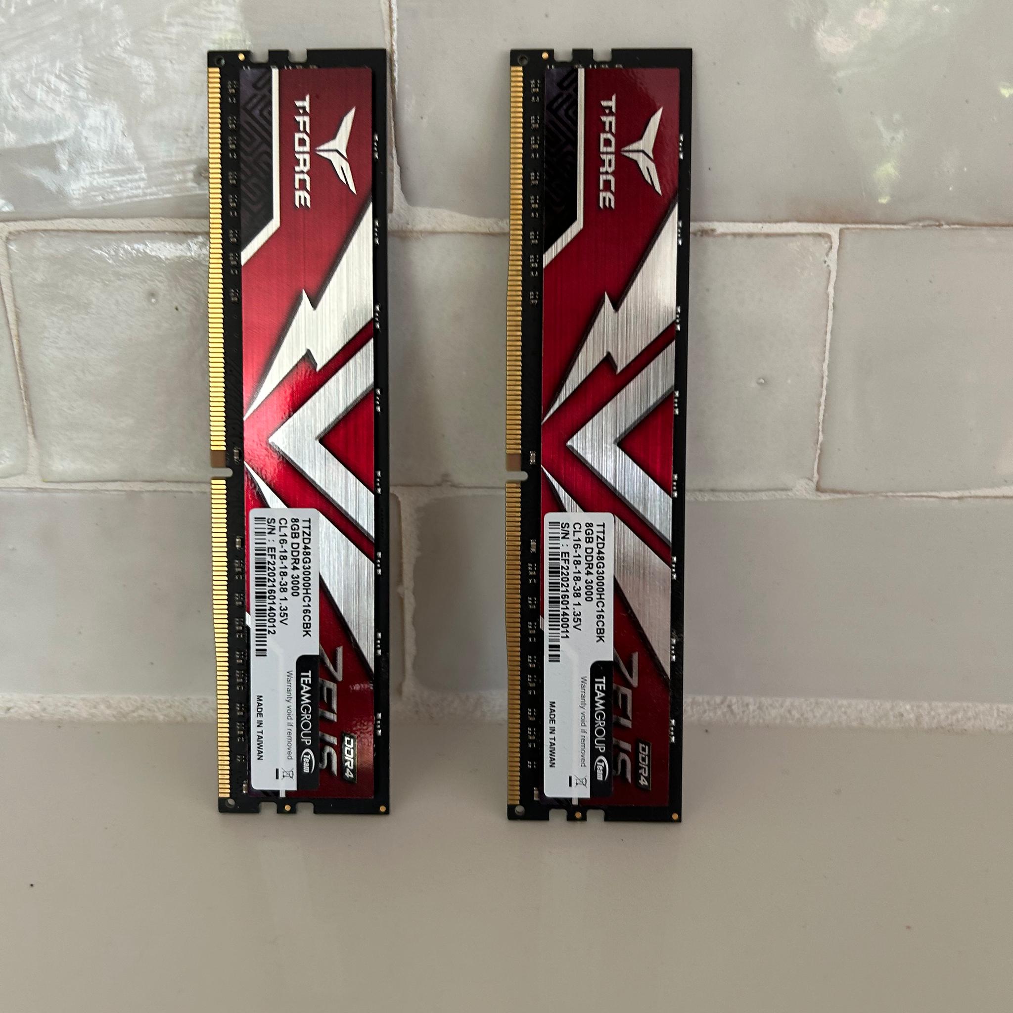 TEAMGROUP T-Force Zeus DDR4 16GB Kit (2 x 8GB) 3000MHz (PC4 24000) CL16 Desktop Gaming Memory Module