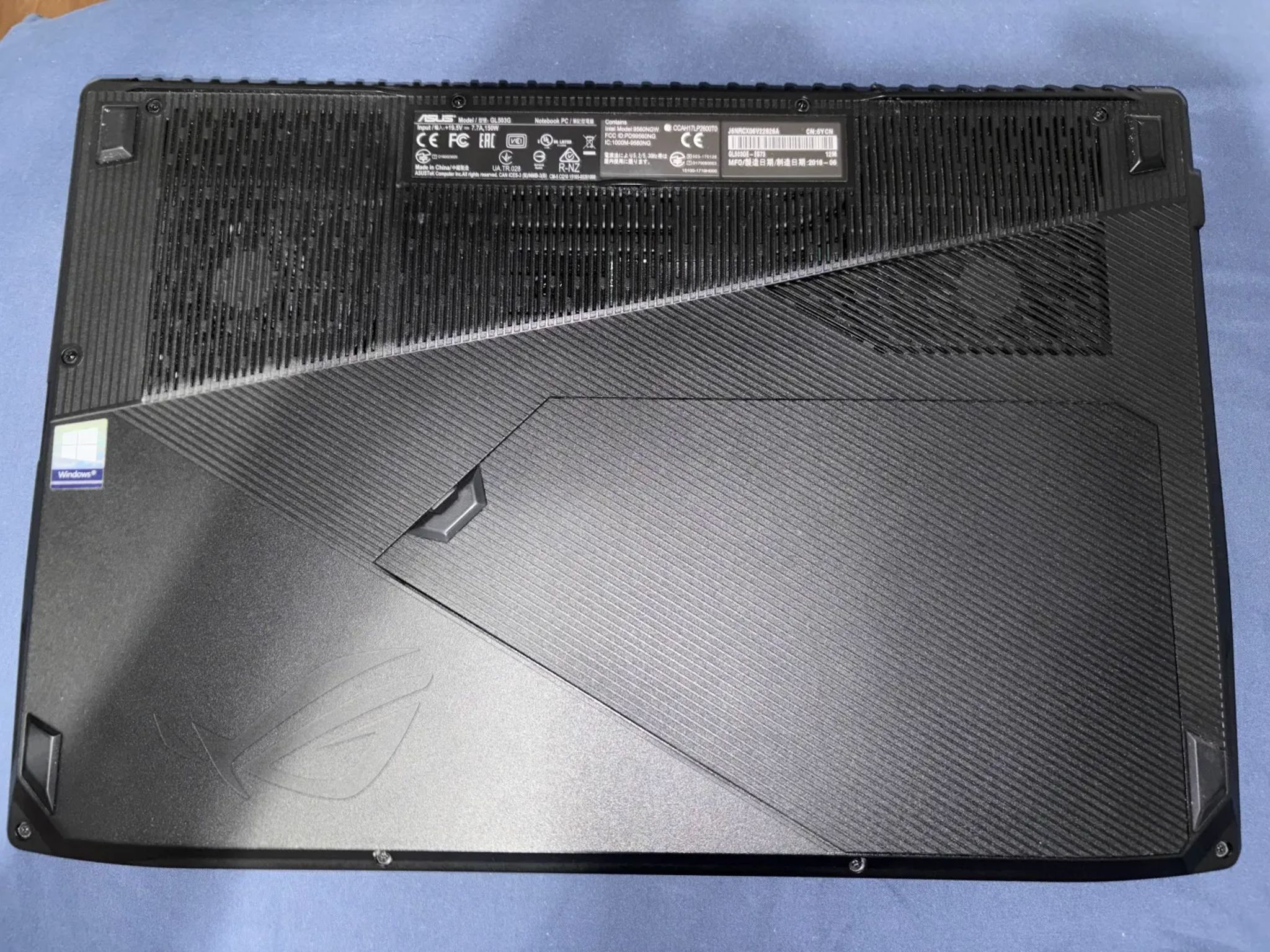 ASUS ROG Strix GL503GE Hero Edition Gaming Laptop 15.6" 120Hz i7-8750H GTX 1050 Ti 32GB RAM 1 TB